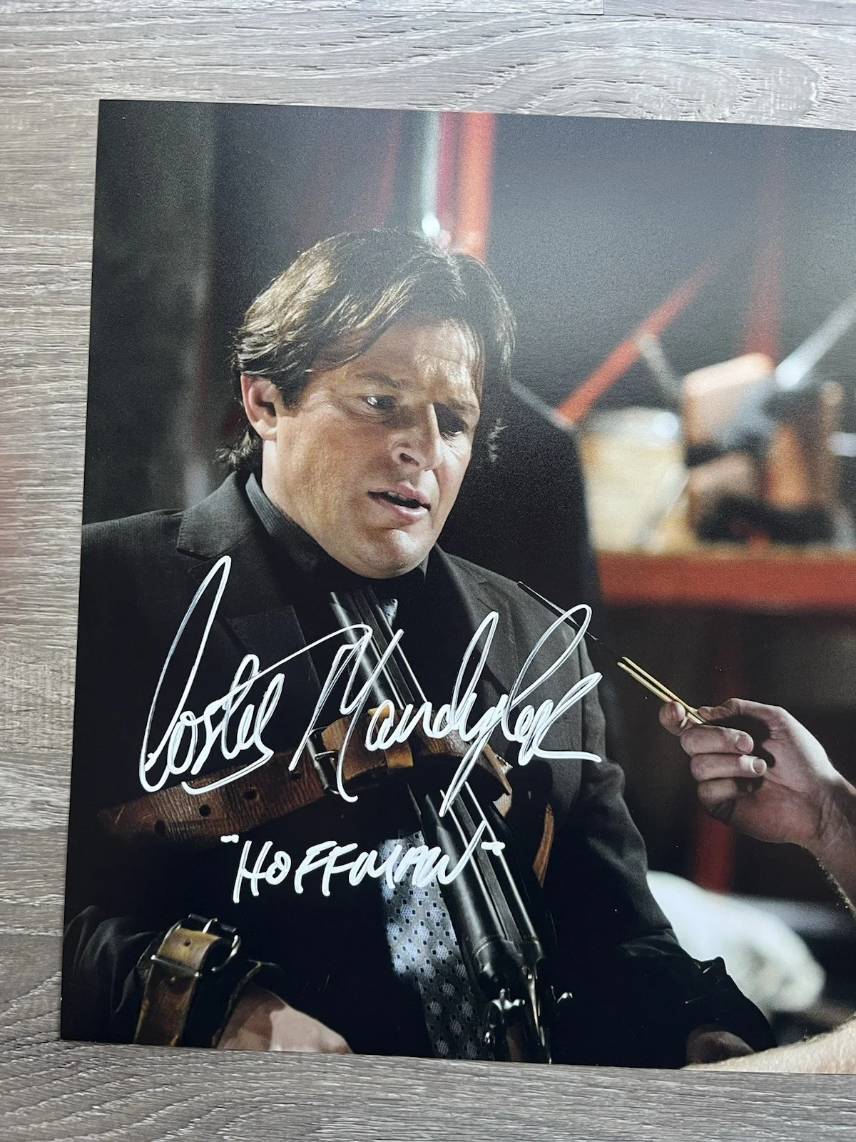 Costas Mandylor — Costas Mandylor Signed Saw 11x14 Photo JSA COA Detective Hoffman Jigsaw Horror, image 3