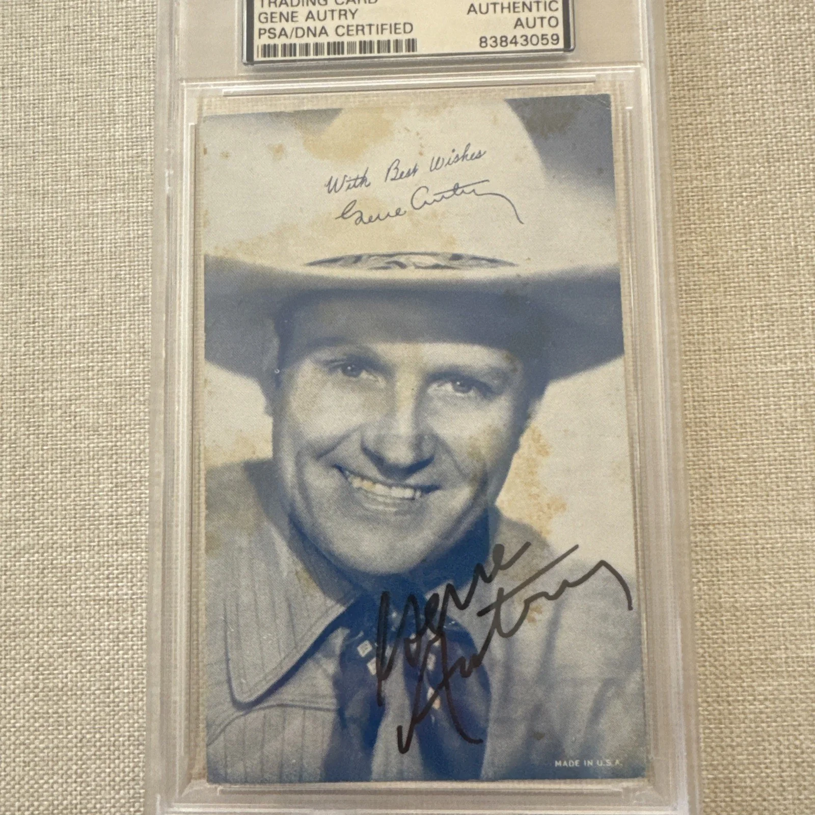 Gene Autry PSA DNA Signed Autograph Photo Postcard, image 4
