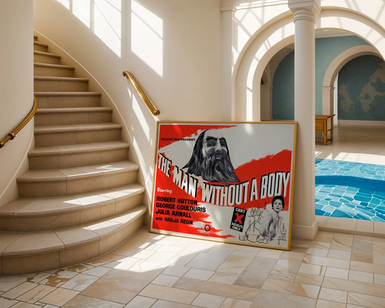 The Man Without a Body - 1957 Sci-Fi Movie Restored 30" x 40" UK Quad Poster, изображение 4