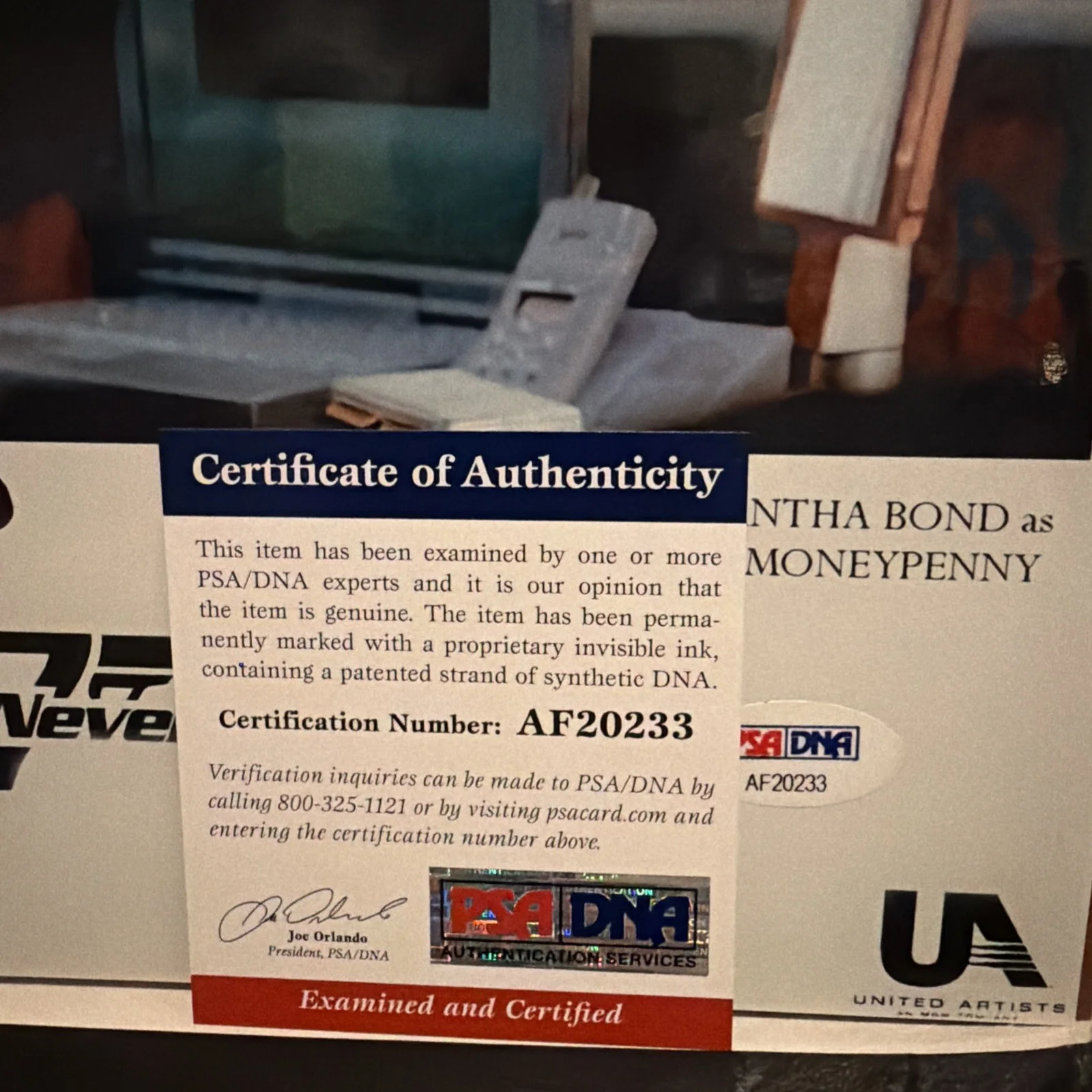 SAMANTHA BOND — SAMANTHA BOND SIGNED 8X10 PHOTO "JAMES BOND 007 TOMORROW NEVER DIES" PSA COA, изображение 5