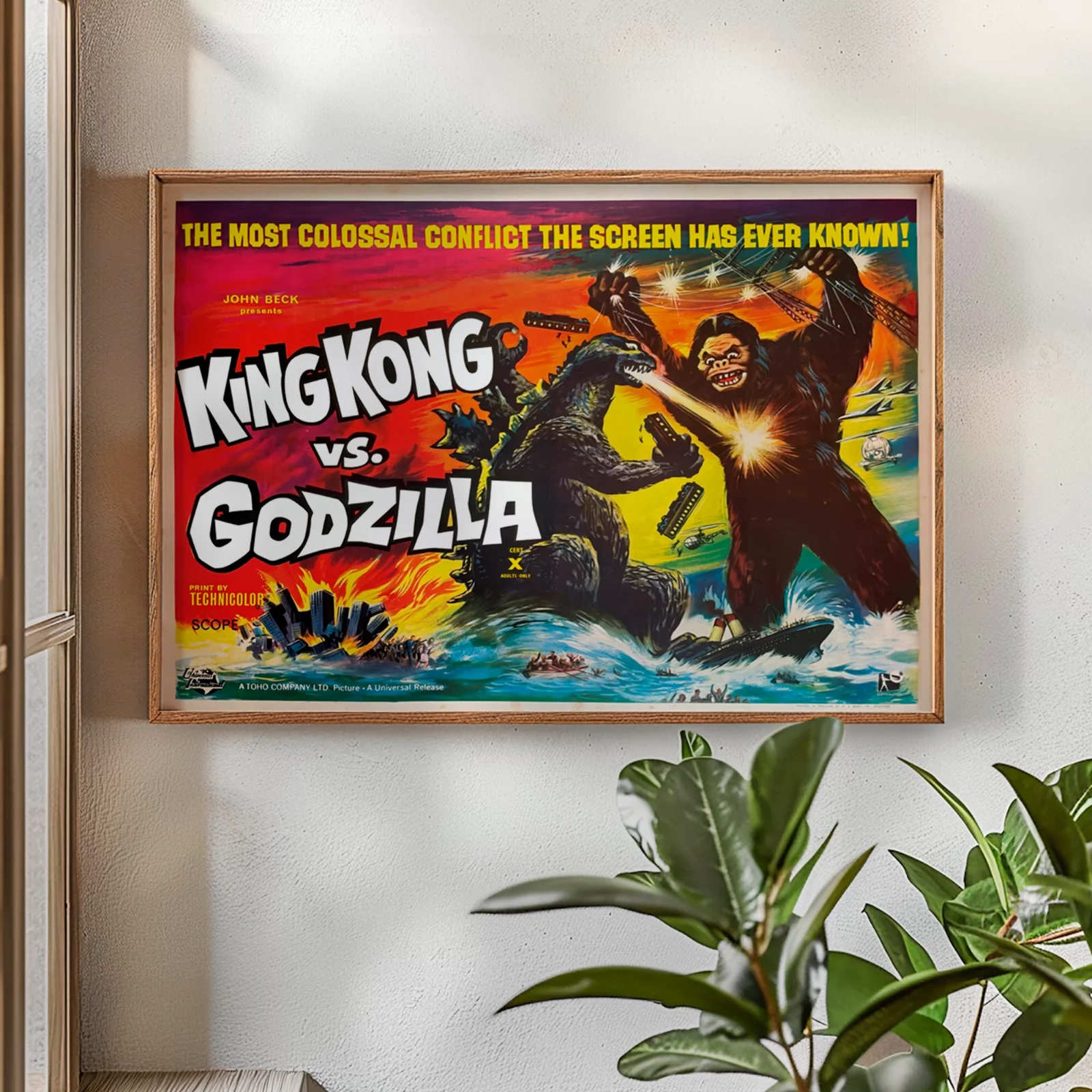 King Kong vs. Godzilla - 1962 Monster Movie Restored 30" x 40" UK Quad Poster, изображение 2