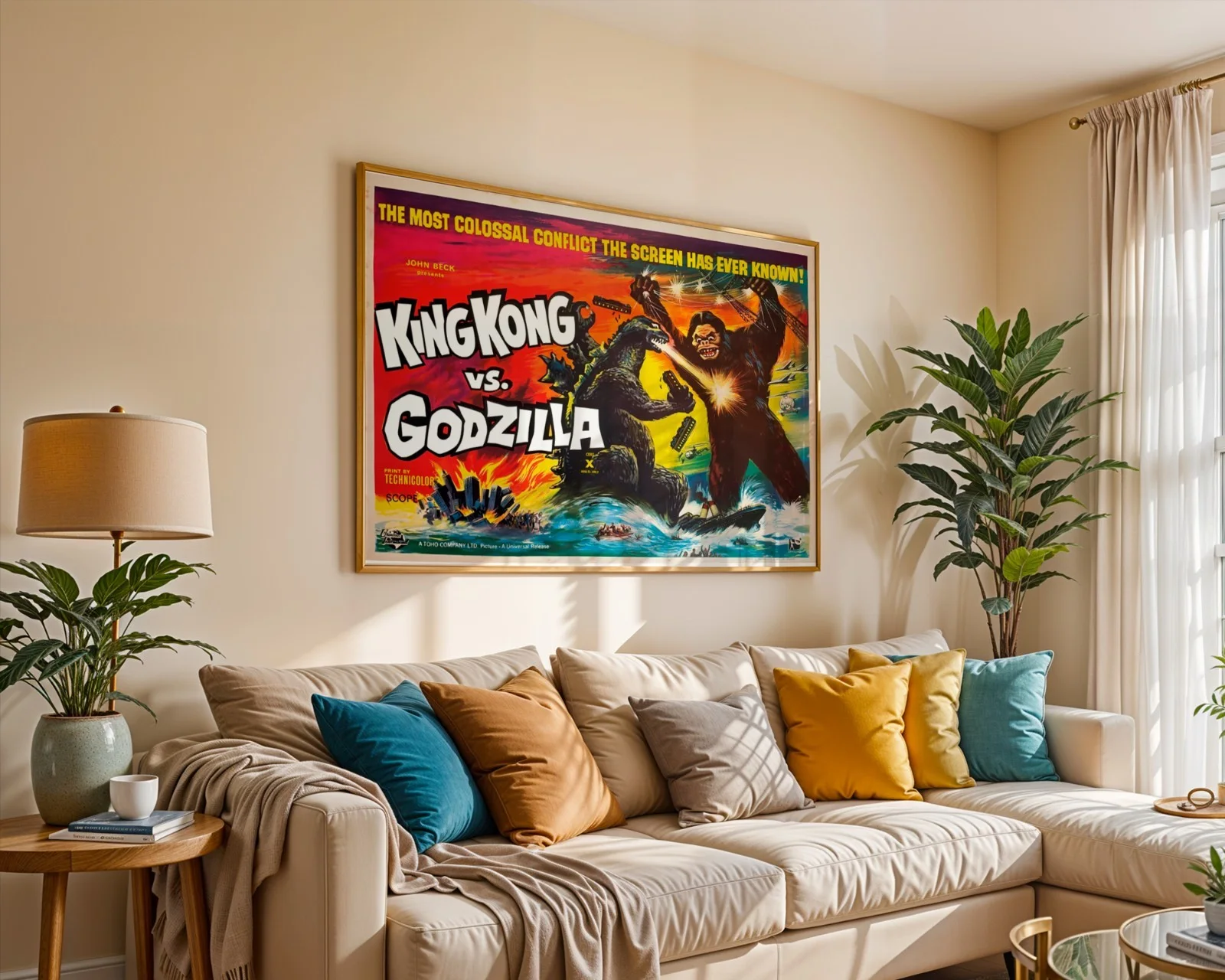 King Kong vs. Godzilla - 1962 Monster Movie Restored 30" x 40" UK Quad Poster, изображение 5