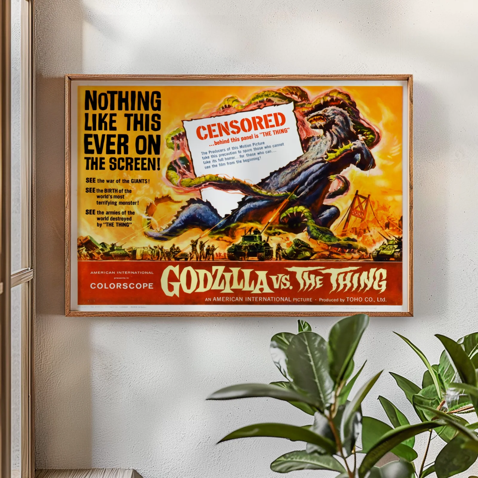 Godzilla vs. The Thing - 1964 Monster Movie Restored 30" x 40" UK Quad Poster, изображение 2