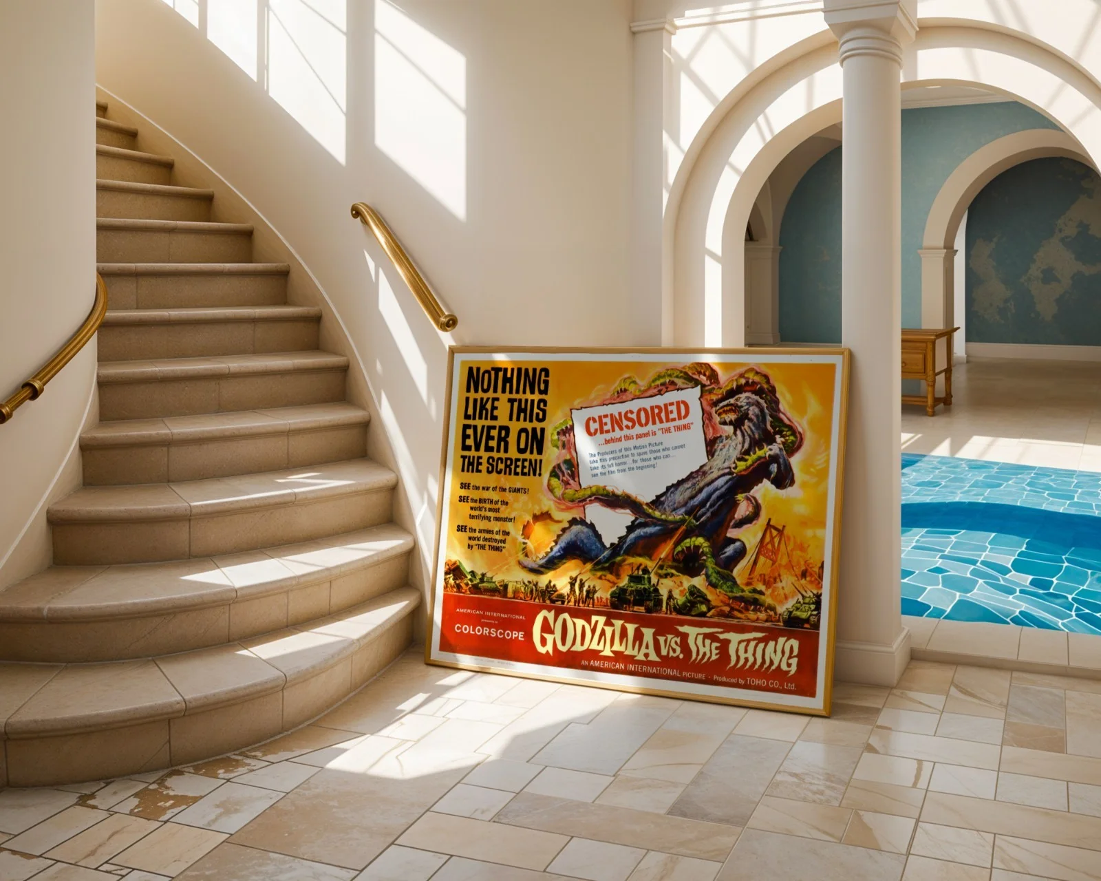 Godzilla vs. The Thing - 1964 Monster Movie Restored 30" x 40" UK Quad Poster, изображение 4