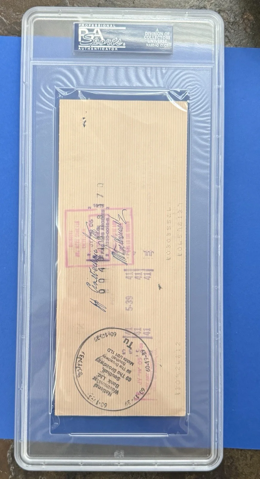 Charlton Heston — Charlton Heston Signed Check Ben-Hur Planet of the Apes PSA/DNA Auto 7 NM, изображение 2