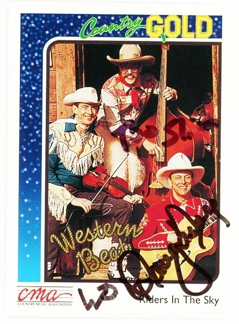 Riders In The Sky — 1992 -RIDERS IN THE SKY-GUARANTEED Signed/Autograph/Auto Country Gold Music Card