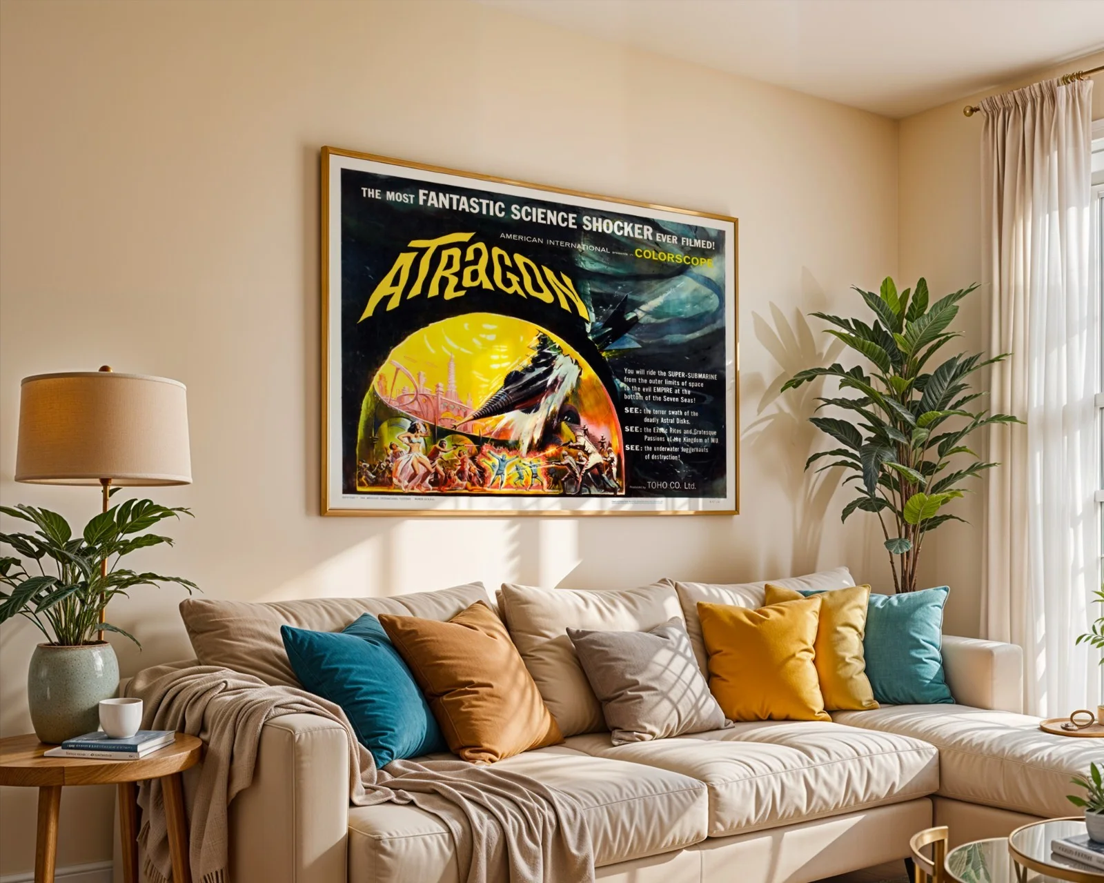 Atragon - 1963 Sci-Fi Monster Movie Restored 30" x 40" UK Quad Poster, изображение 5