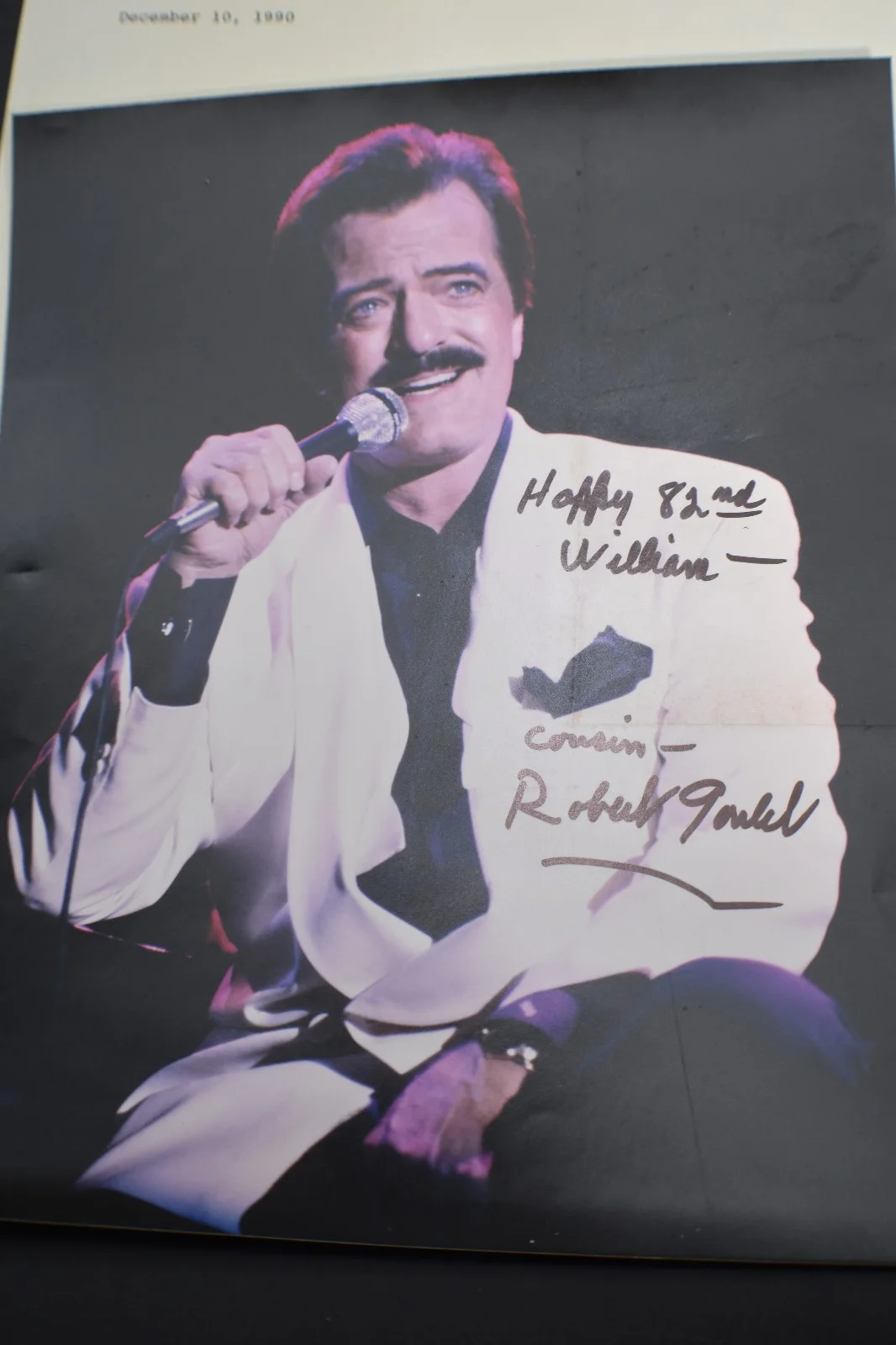 *SIGNED* Robert Goulet Photo, Cover Letter, Fan Photo & Program, изображение 2