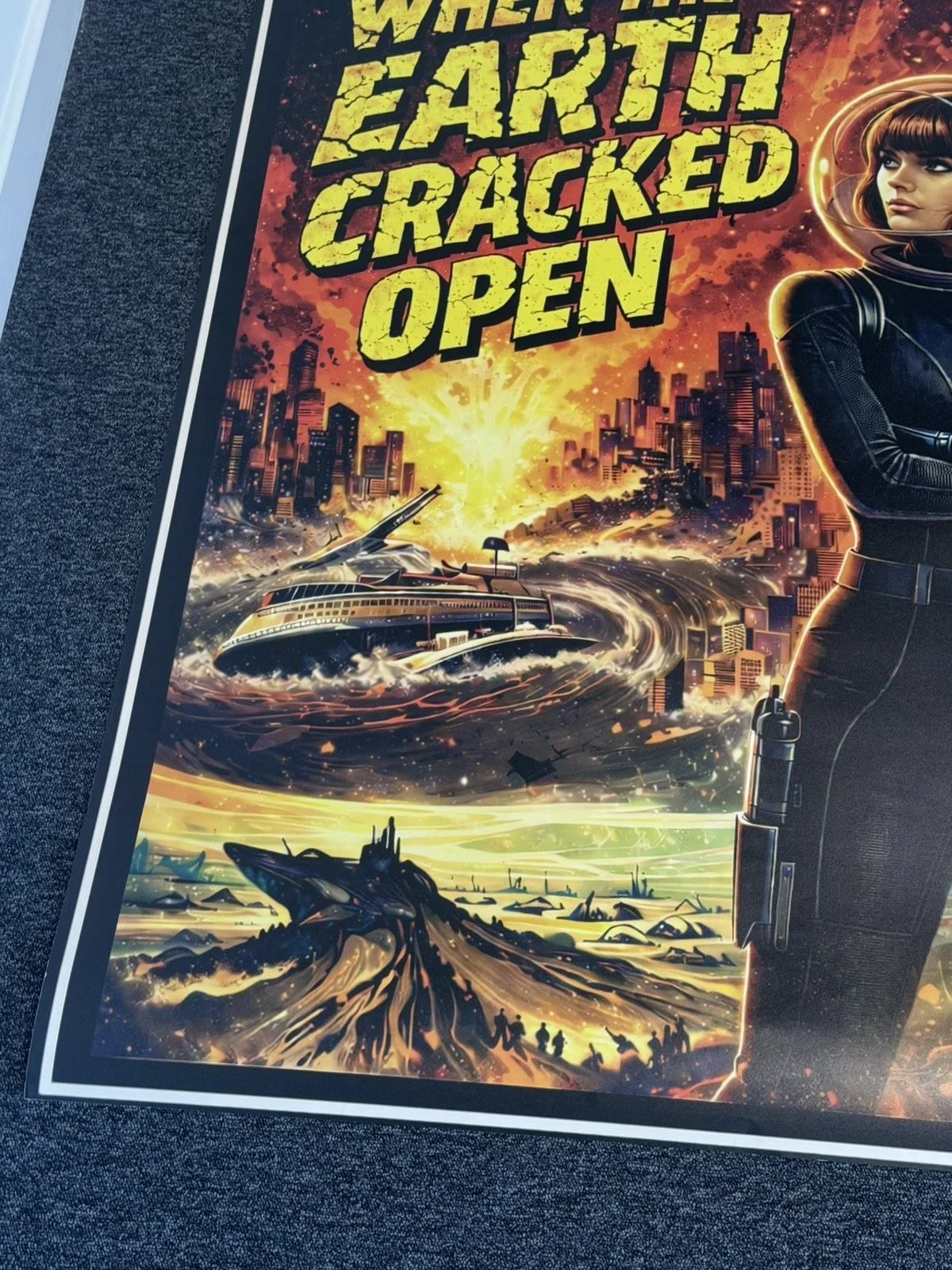 When the earth cracked open reproduction 60” x 40” movie video poster, изображение 4