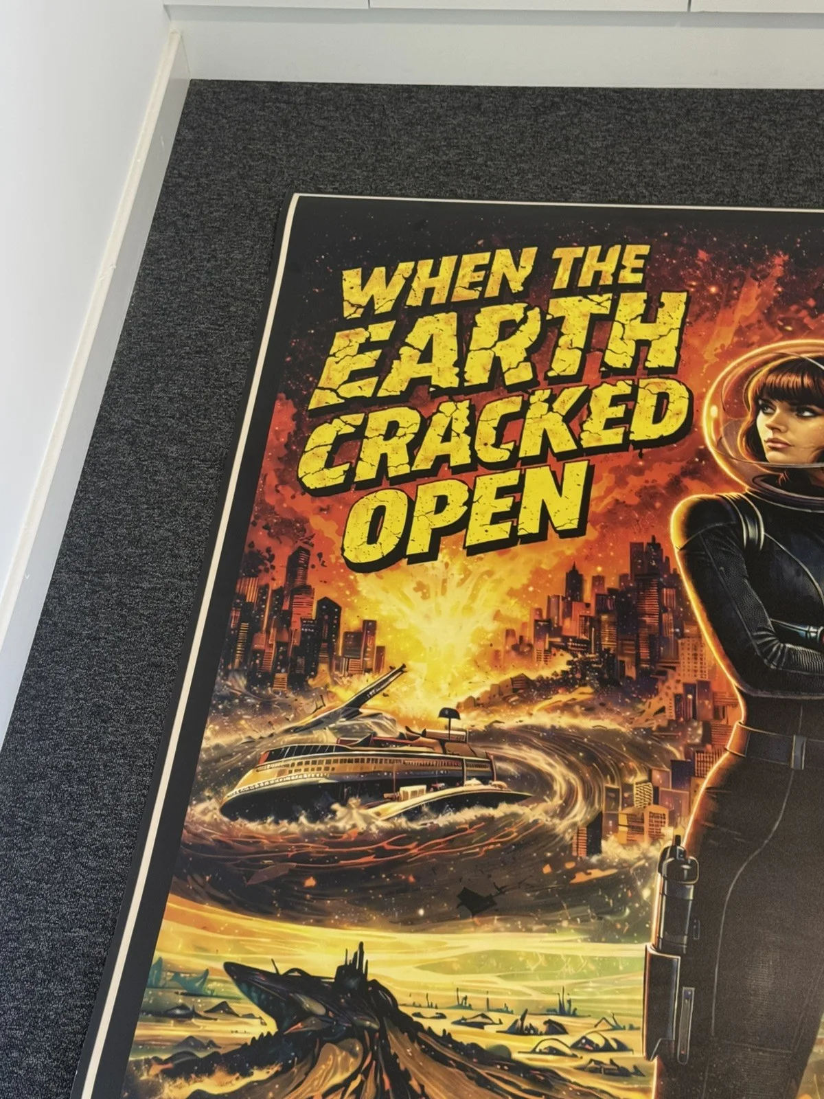 When the earth cracked open reproduction 60” x 40” movie video poster, изображение 5