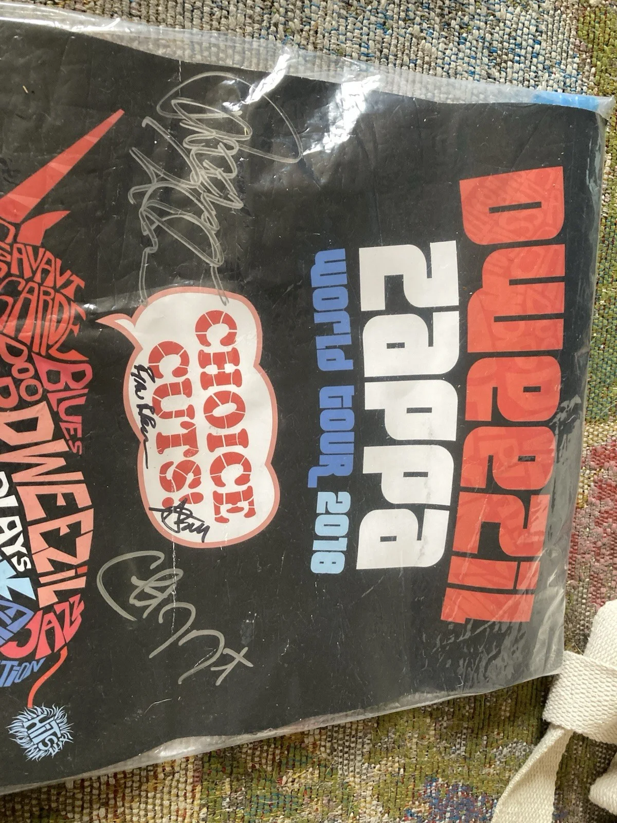 Dweezil Zappa World Tour 2018 Choice Cuts Autographed Poster, изображение 4