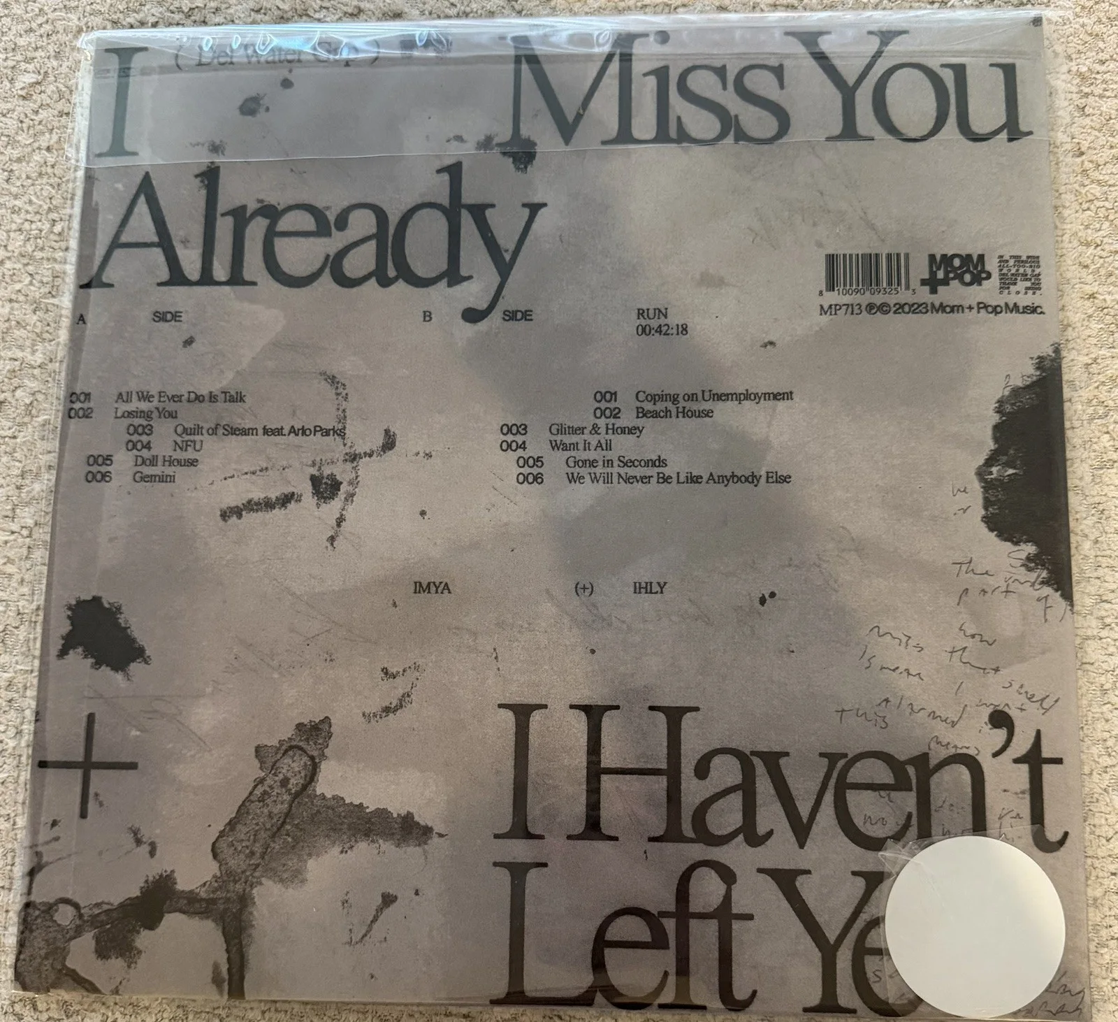 ‘Del Water Gap’ Signed ‘I Miss You Already’ Vinyl Album LP Autographed Record, изображение 2