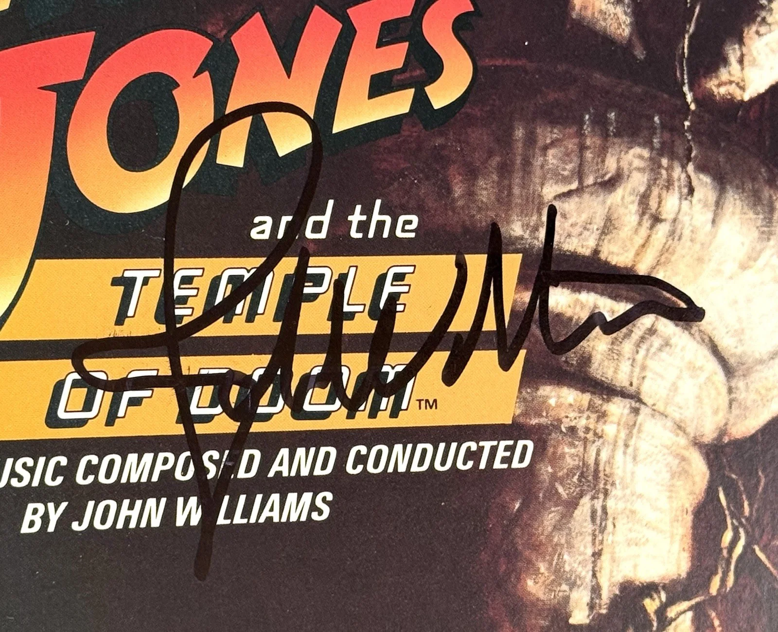 John Williams — John Williams signed Indiana Jones Album vinyl the temple of doom beckett loa, изображение 2