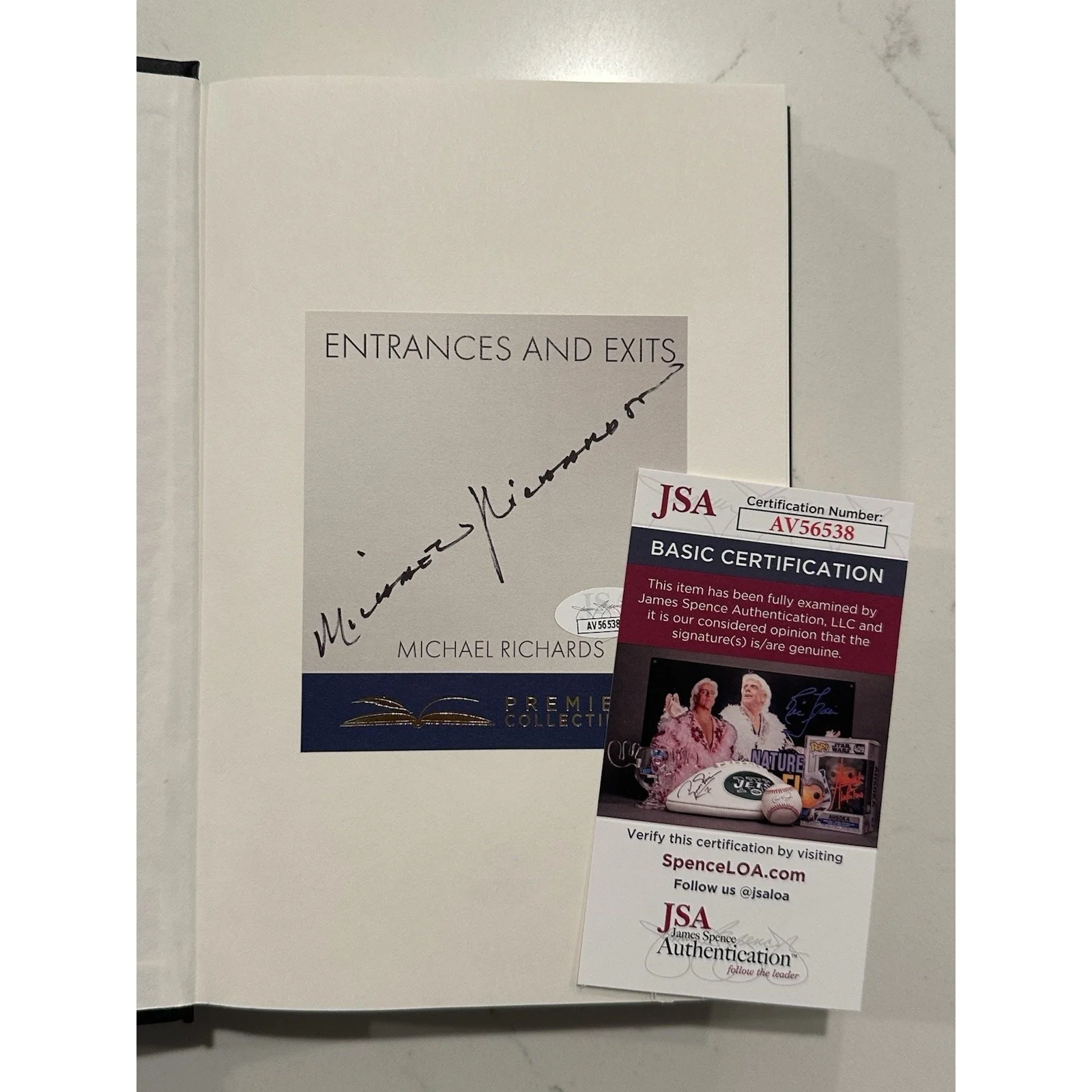 Michael Richards — MICHAEL RICHARDS Seinfeld Kramer SIGNED ENTRANCES EXITS Book AUTOGRAPHED COA #1, image 3