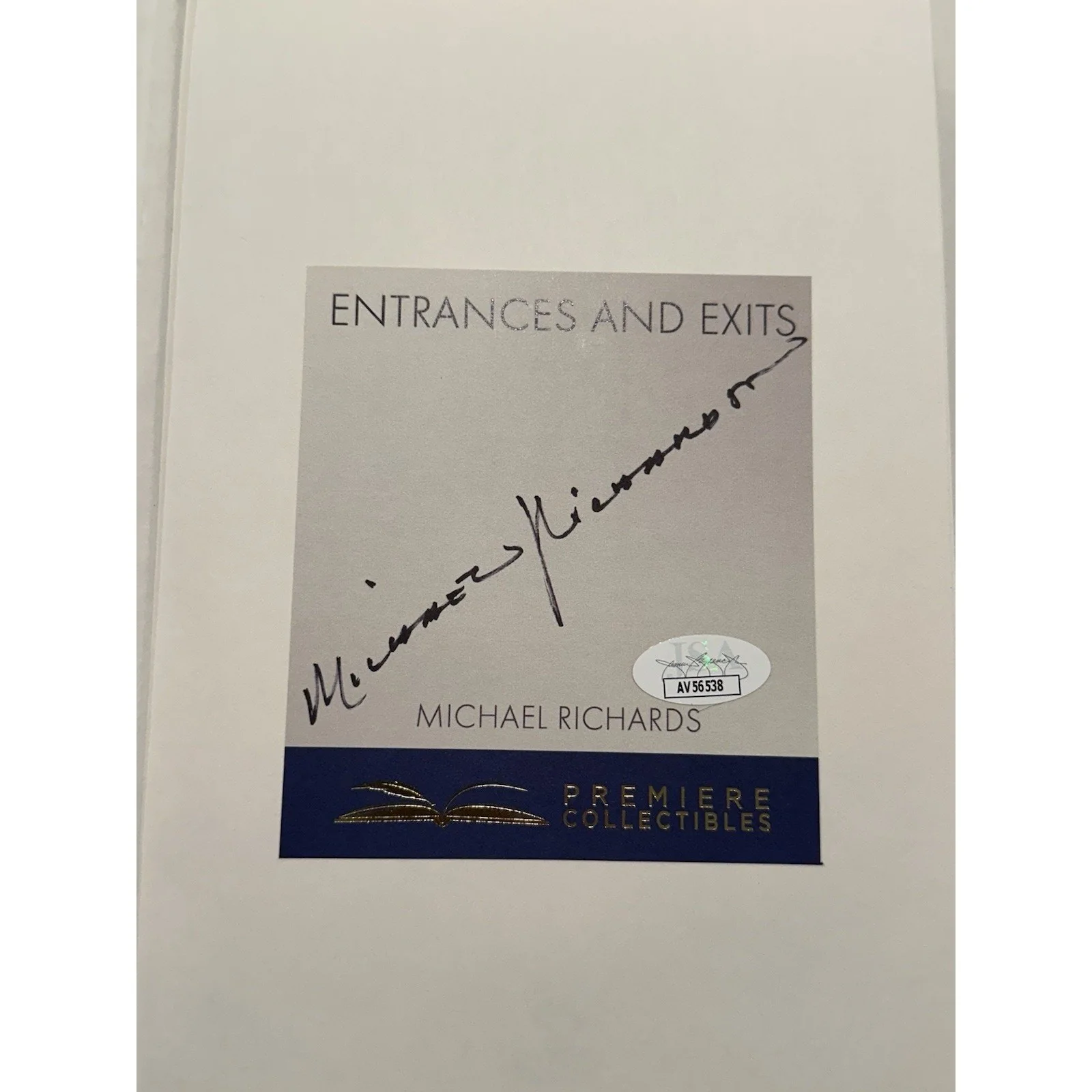 Michael Richards — MICHAEL RICHARDS Seinfeld Kramer SIGNED ENTRANCES EXITS Book AUTOGRAPHED COA #1, image 5