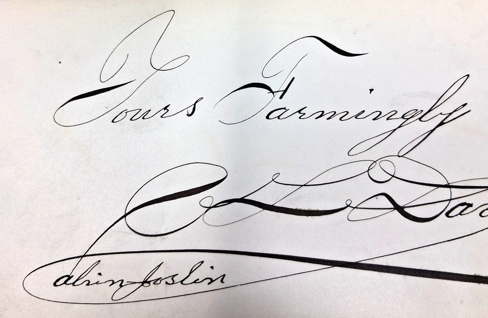 C L Davis, Alvin Joslin — Antique Autograph C L Davis & Alvin Joslin 1884 St Louis Theatre Actors, изображение 2