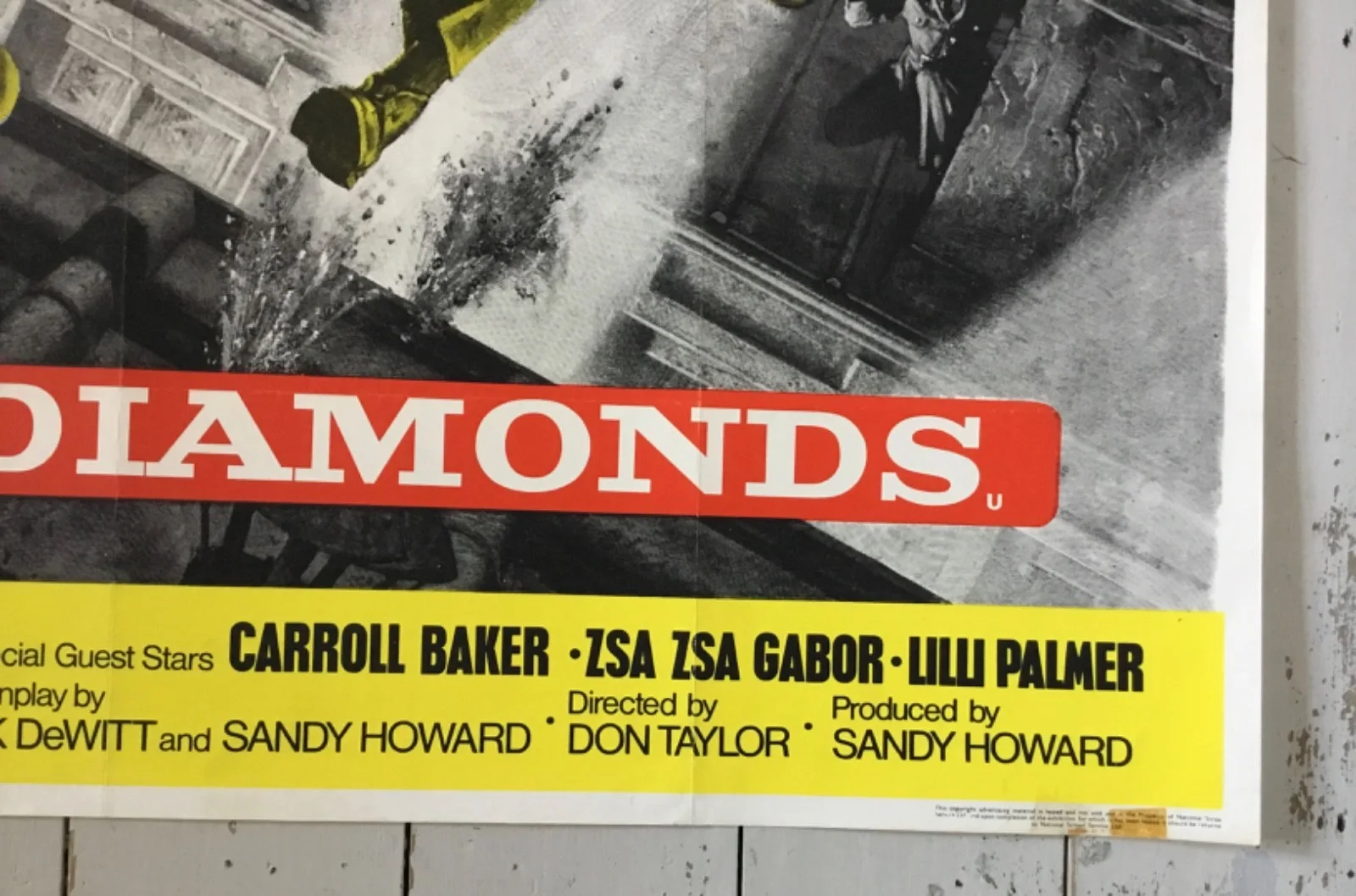 Jack of Diamonds 1967 Original UK Quad Poster George Hamilton RARE, изображение 5