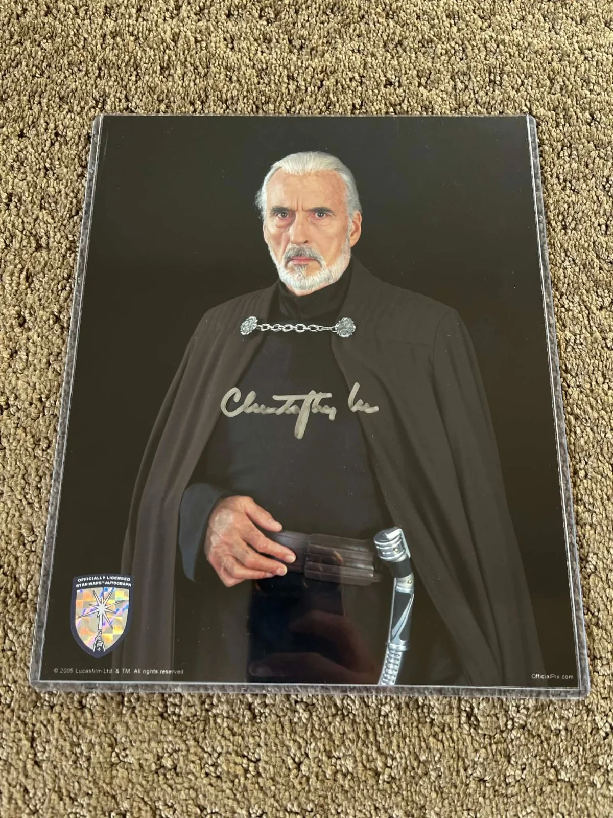 Christopher Lee — CHRISTOPHER LEE SIGNED 8X10 PHOTO OPIX STAR WARS RARE AUTOGRAPH COUNT DOOKU