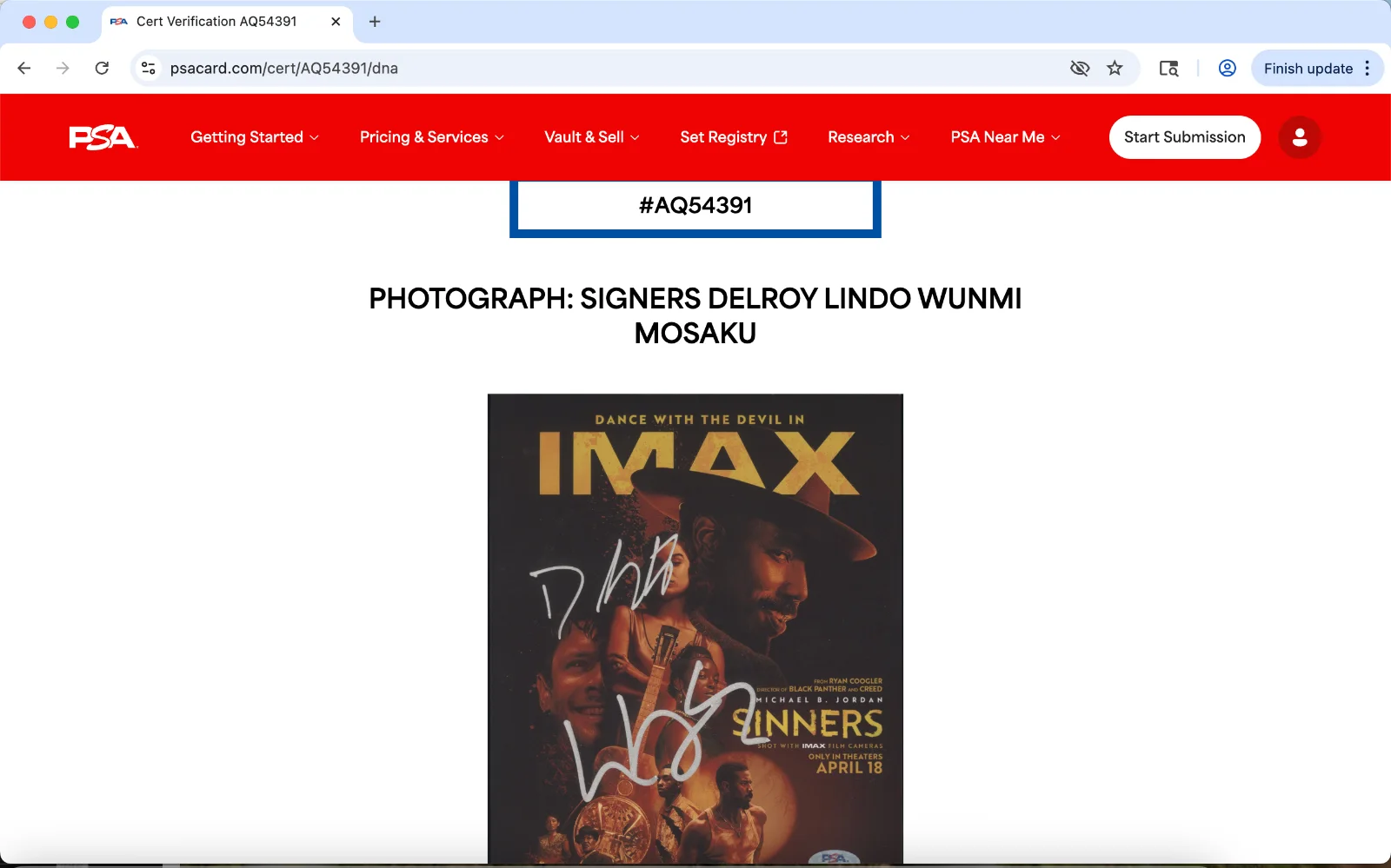 Wunmi Mosaku, Delroy Lindo — Wunmi Mosaku Delroy Lindo signed 8x10 photo autograph PSA DNA Sinners cast, image 3
