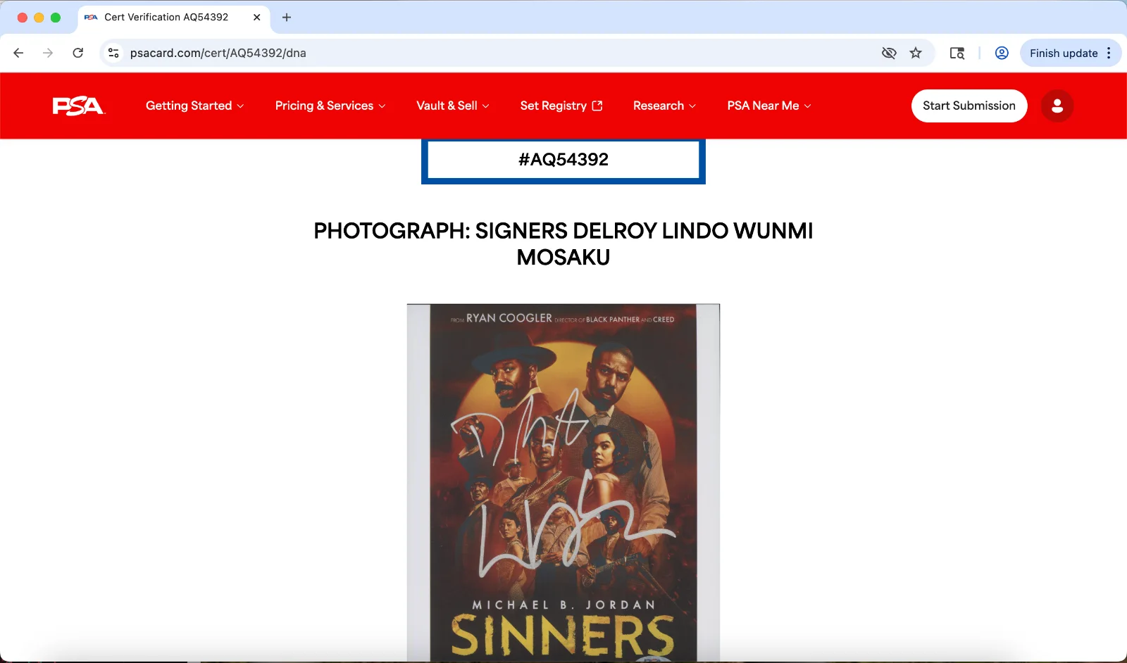 Wunmi Mosaku, Delroy Lindo — Delroy Lindo Wunmi Mosaku signed 8x10 photo autograph PSA DNA Sinners cast, изображение 3