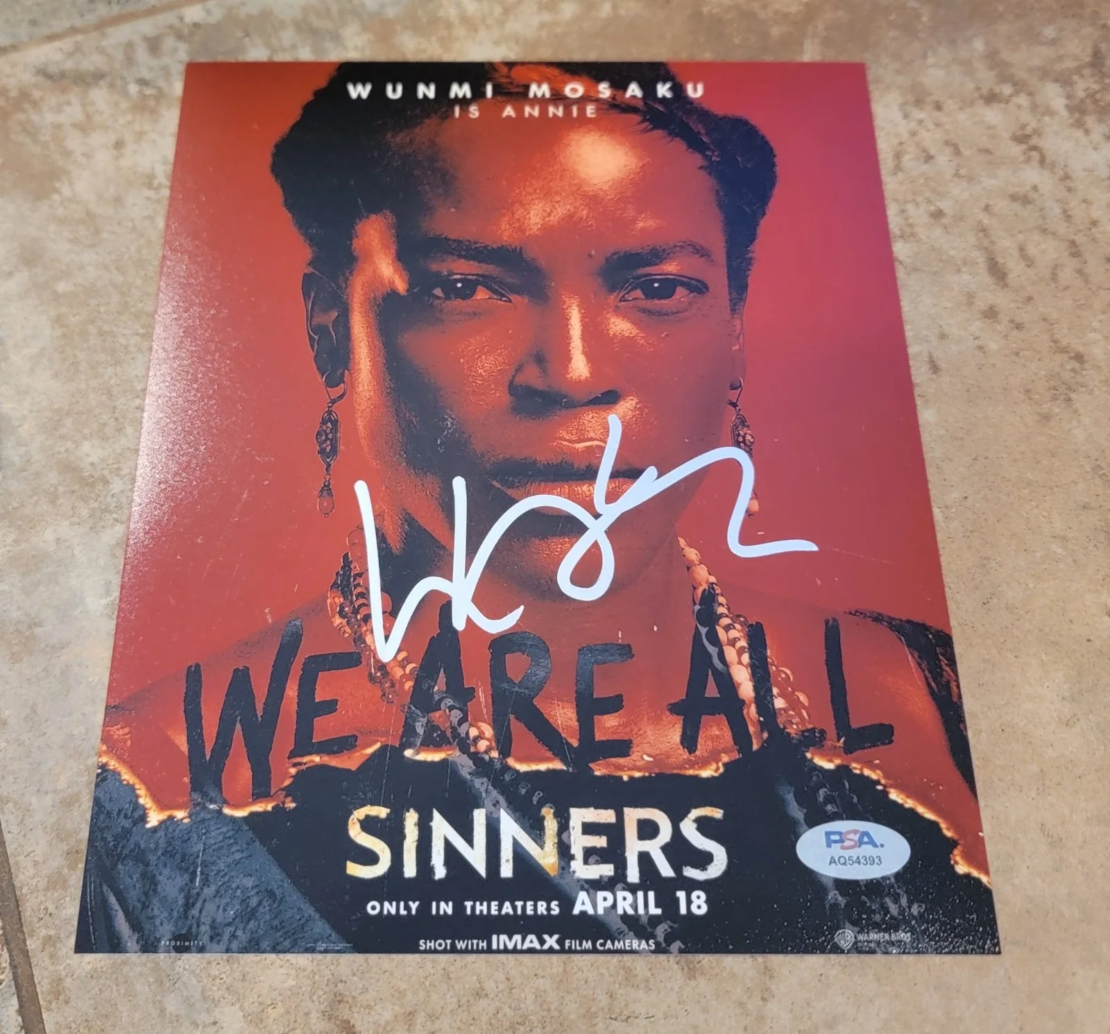 Wunmi Mosaku — Wunmi Mosaku signed 8x10 photo autograph PSA DNA Sinners poster image