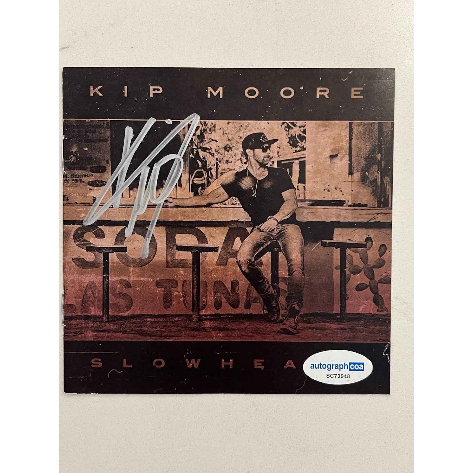 Kip Moore County Music Star Signed Autograph Slowheart CD ACOA COA #3, image 4