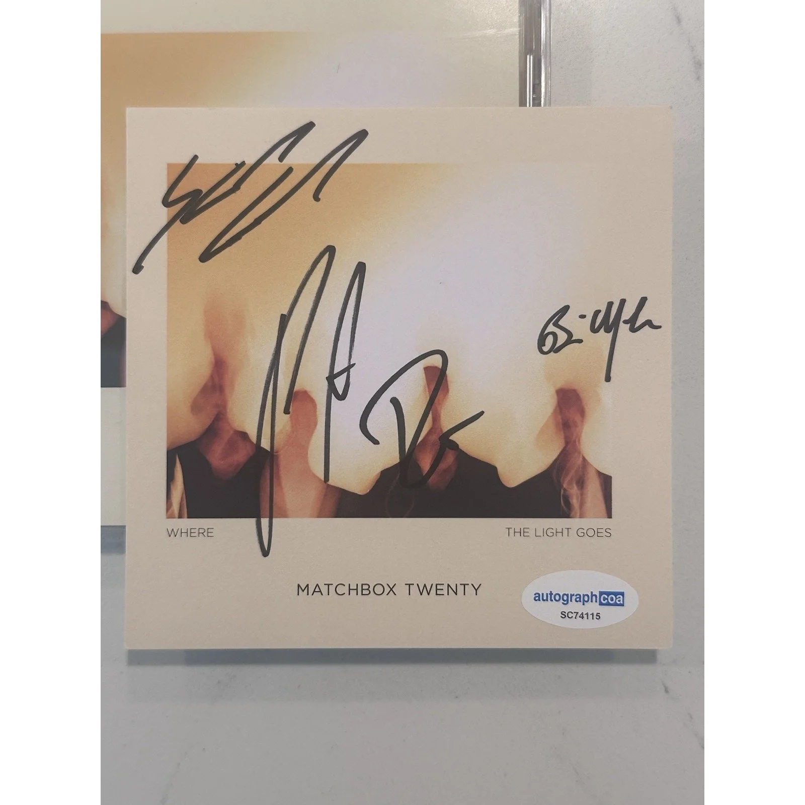 MATCHBOX 20 (Twenty) Where The Light Goes Signed CD Autograph ACOA Certified 13, image 3