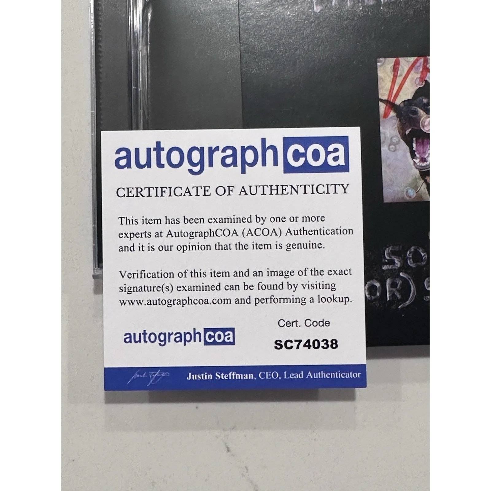 FALL OUT BOY SO MUCH FOR STARDUST SIGNED AUTOGRAPHED ART CARD COA ACOA #1, image 2
