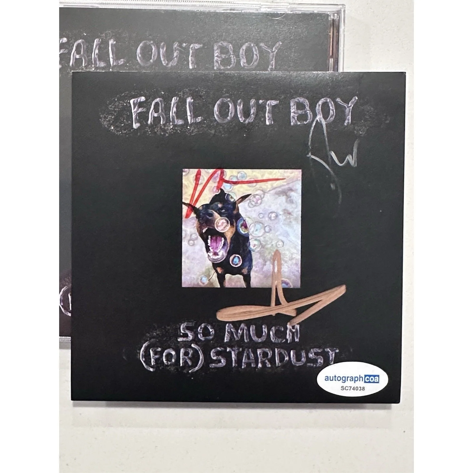 FALL OUT BOY SO MUCH FOR STARDUST SIGNED AUTOGRAPHED ART CARD COA ACOA #1, image 3