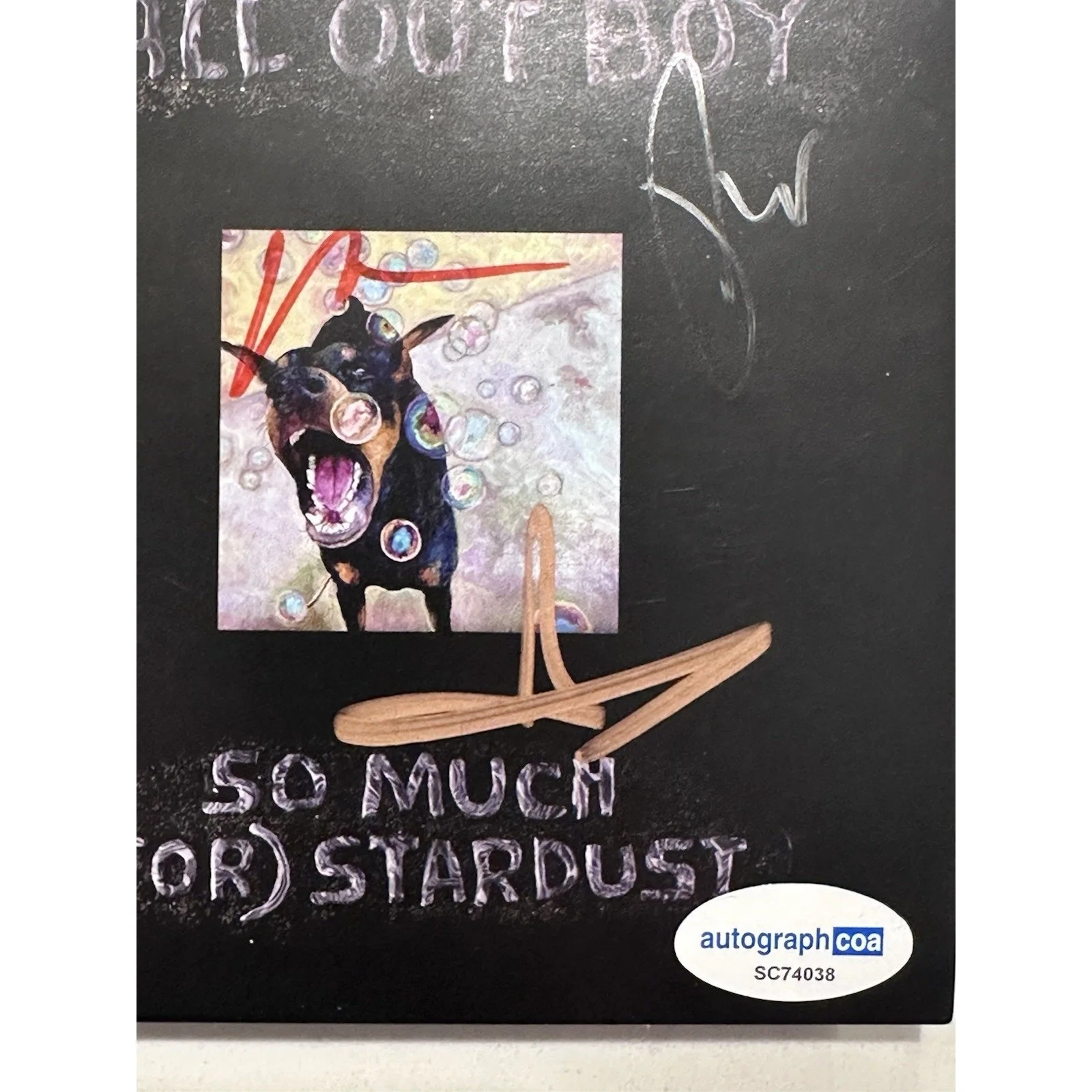 FALL OUT BOY SO MUCH FOR STARDUST SIGNED AUTOGRAPHED ART CARD COA ACOA #1, image 5