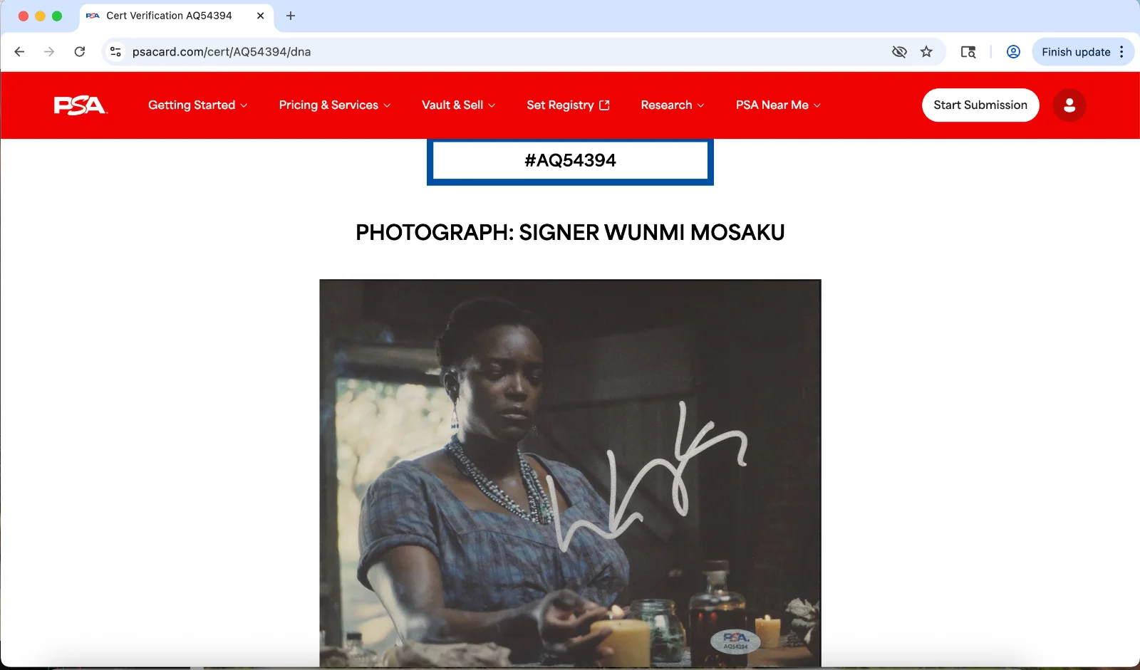 Wunmi Mosaku — Wunmi Mosaku signed 8x10 photo autograph PSA DNA Sinners candle, image 3