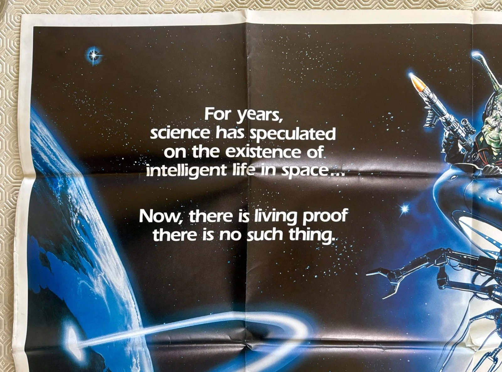 Spaced Invaders Original 1990 Quad Poster Douglas Barr Royal Dano, image 5