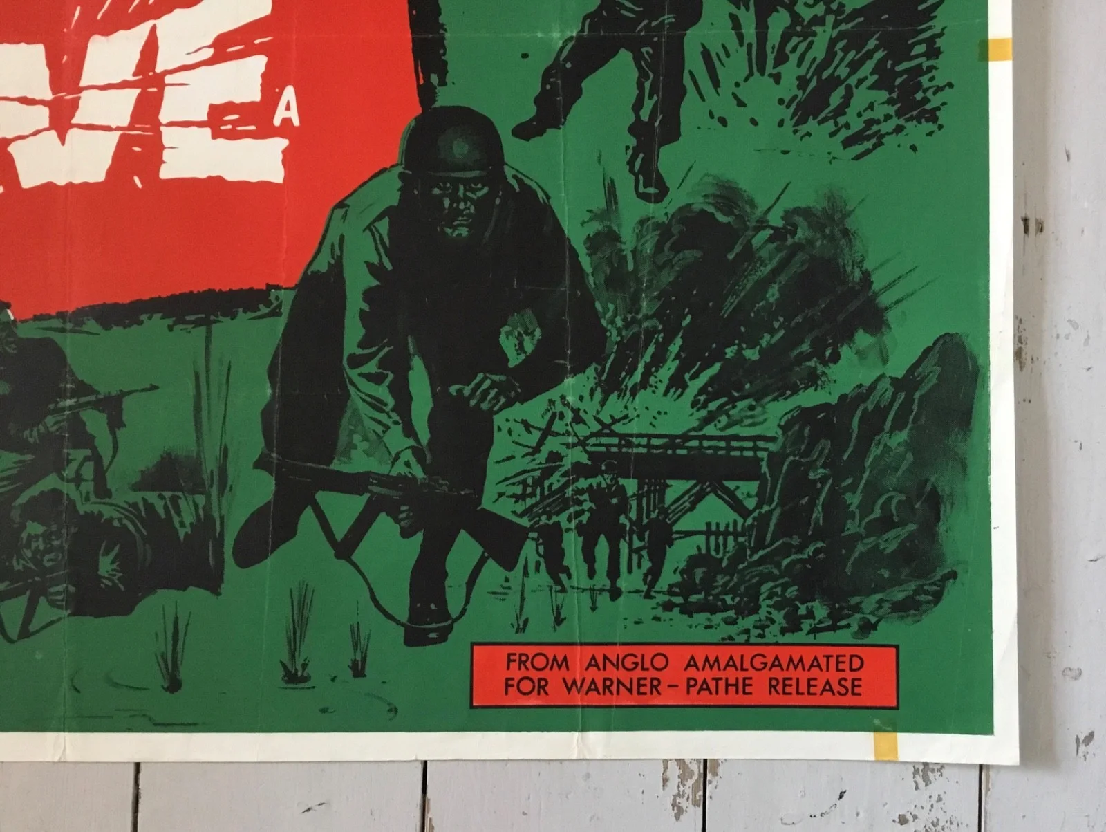 Warriors Five 1962 Original UK Quad Poster Jack Palance RARE, image 5