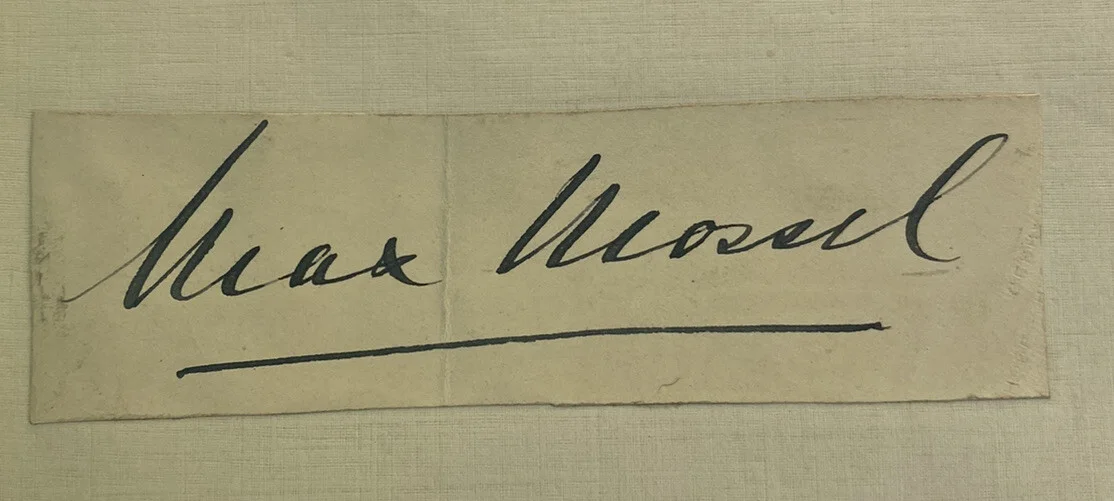 Famous Dutch Violinist Max Mossel (1871-1929) Signature, Autograph, image 2