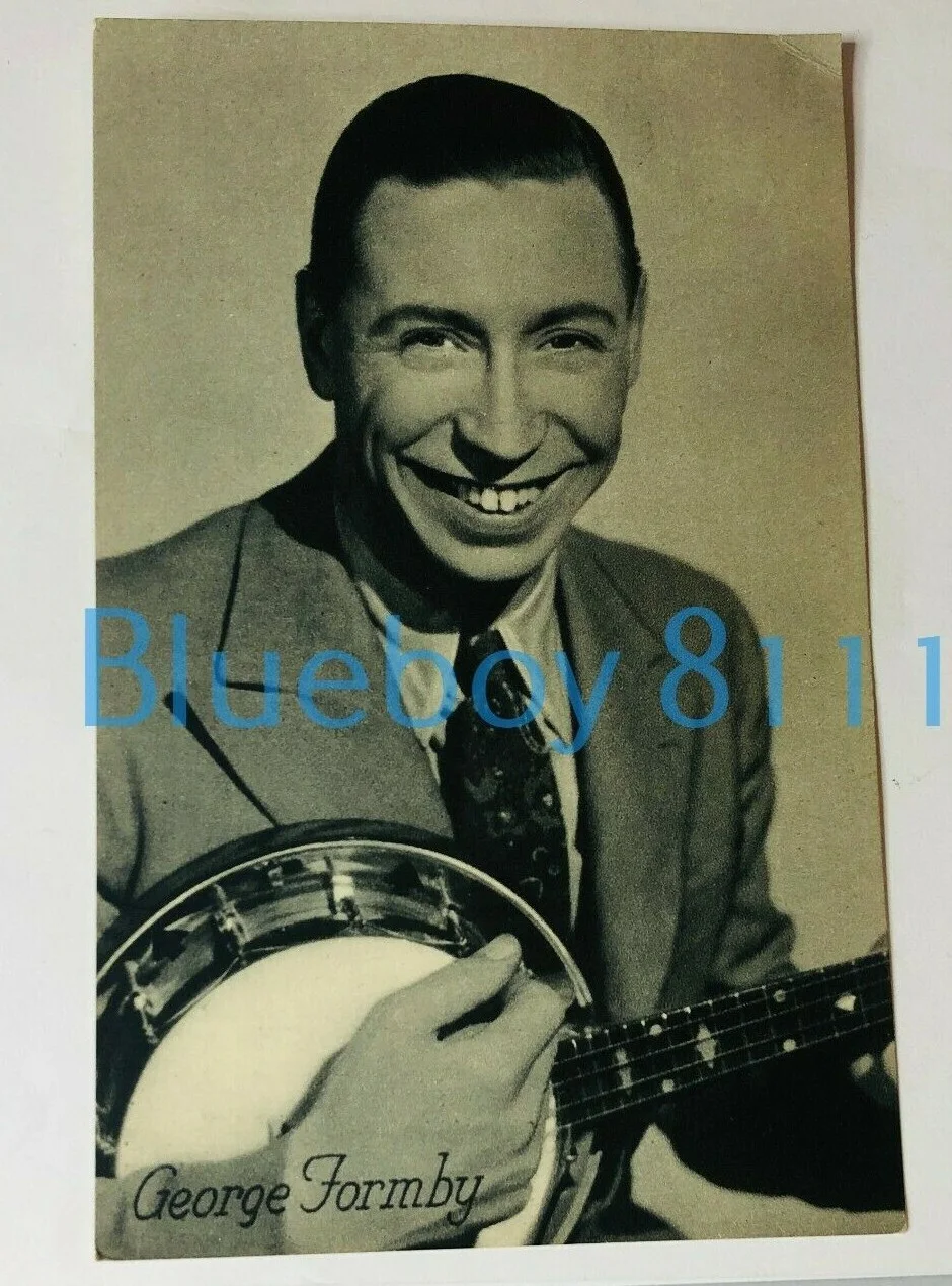 1939 George Formby Printed Card Information on back published 1939, image 3