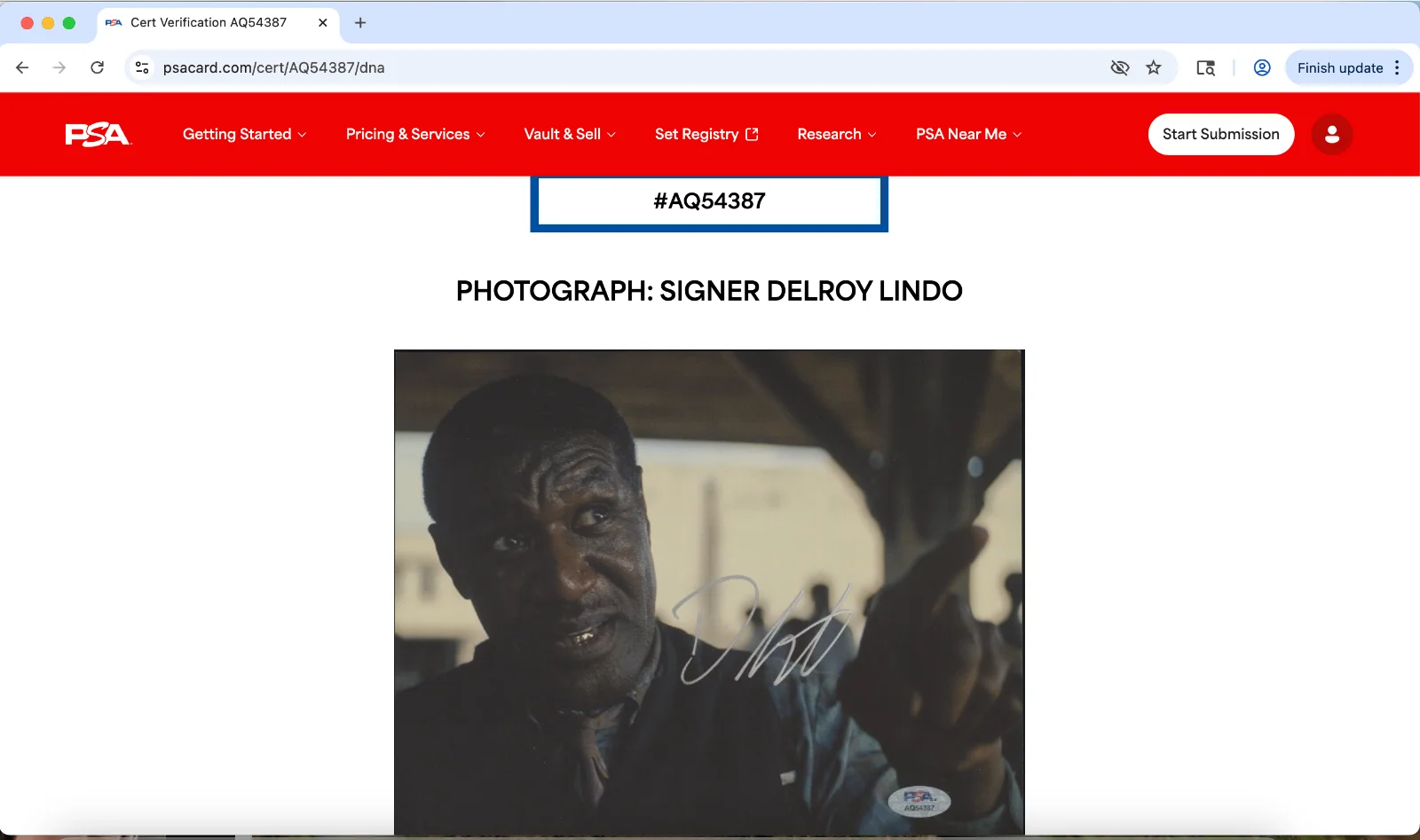 Delroy Lindo — Delroy Lindo signed 8x10 photo autograph PSA DNA Sinners point, изображение 3