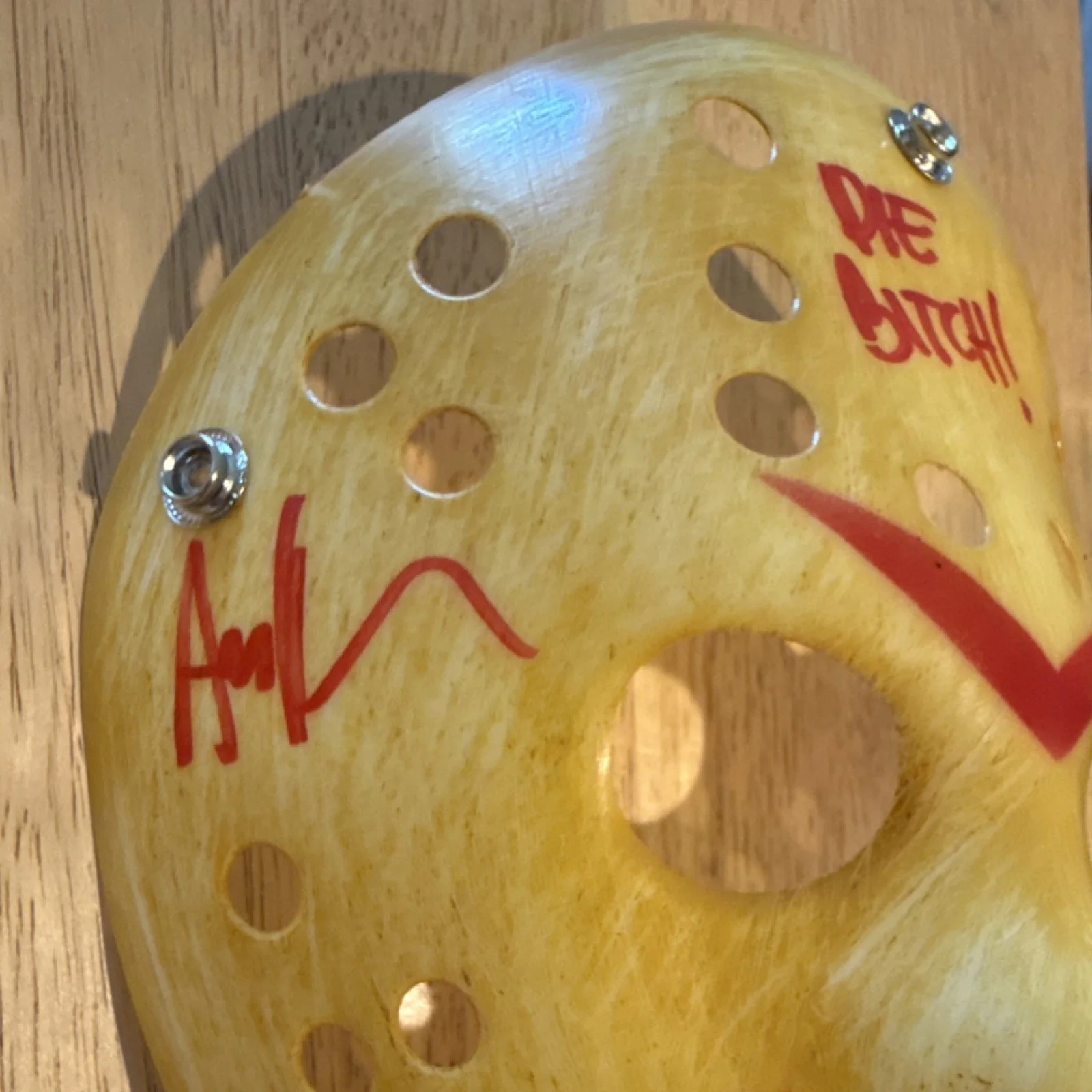 Friday the 13th Jason Mask Auto Ari Lehman Beckett Authenticated Movie Memorabil, image 2