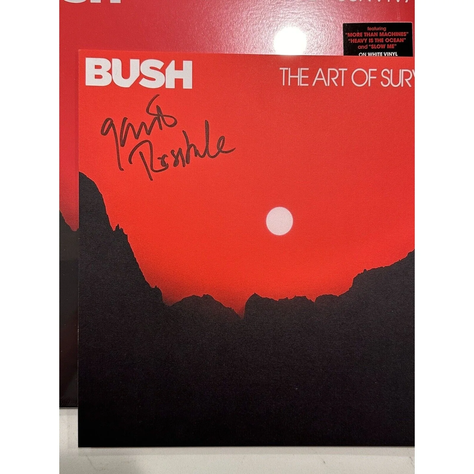 Bush Gavin Rossdale Signed Art of Survival LP Insert White Vinyl Autograph, image 3