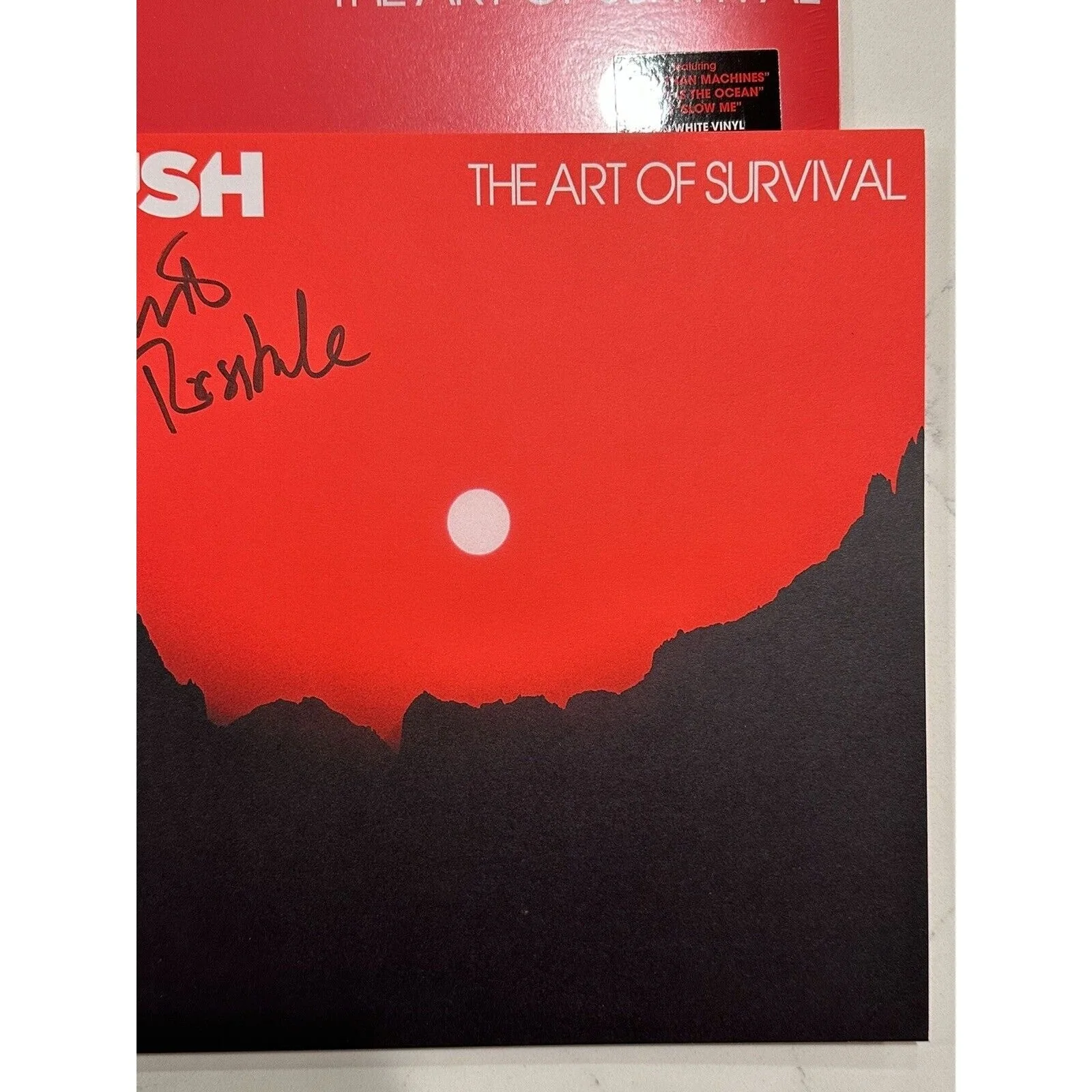 Bush Gavin Rossdale Signed Art of Survival LP Insert White Vinyl Autograph, image 4