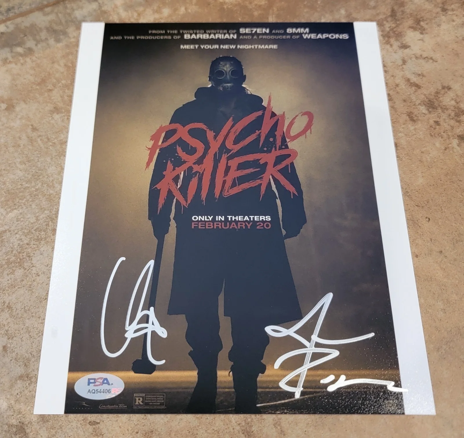 Georgina Campbell, James Preston Rogers — James Preston Rogers Georgina Campbell signed 8x10 photo Psycho Killer PSA DNA