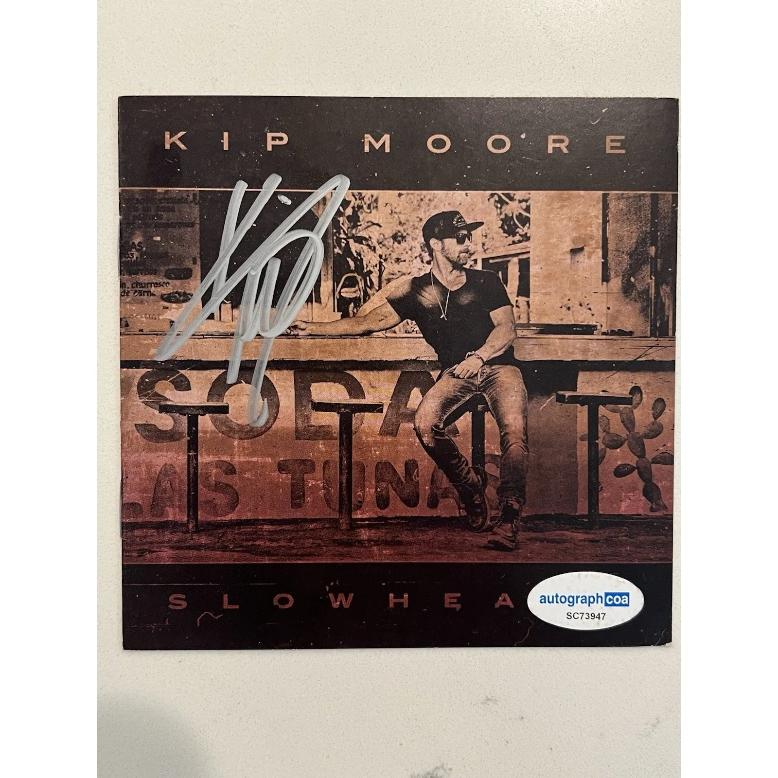 Kip Moore County Music Star Signed Autograph Slowheart CD ACOA COA #2, изображение 4