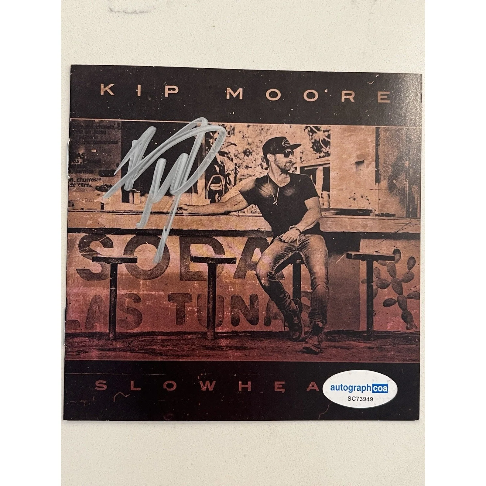 Kip Moore County Music Star Signed Autograph Slowheart CD ACOA COA #4, изображение 4