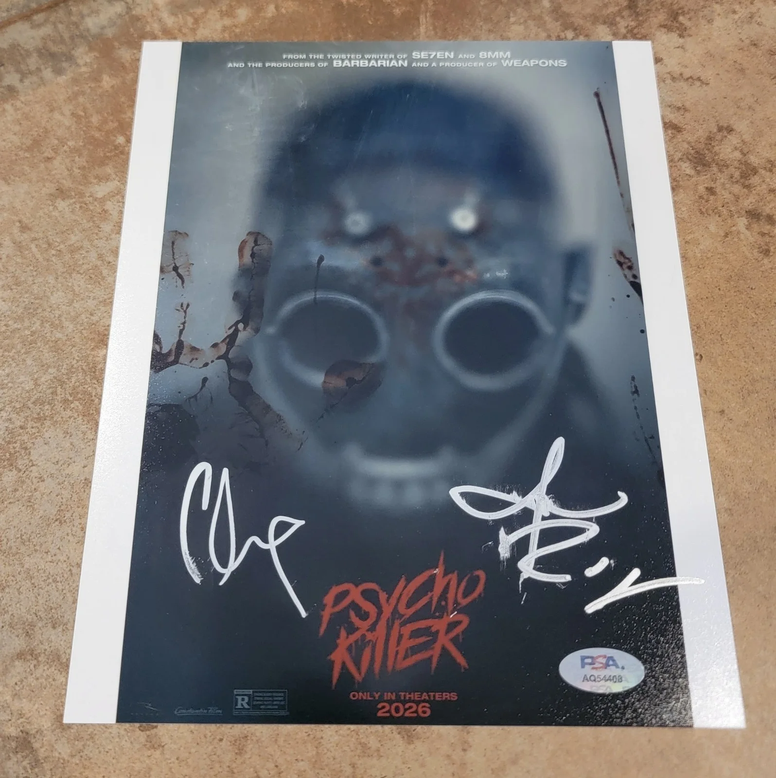 Georgina Campbell, James Preston Rogers — IMPERFECT James Preston Rogers Georgina Campbell signed 8x10 photo Psycho Killer