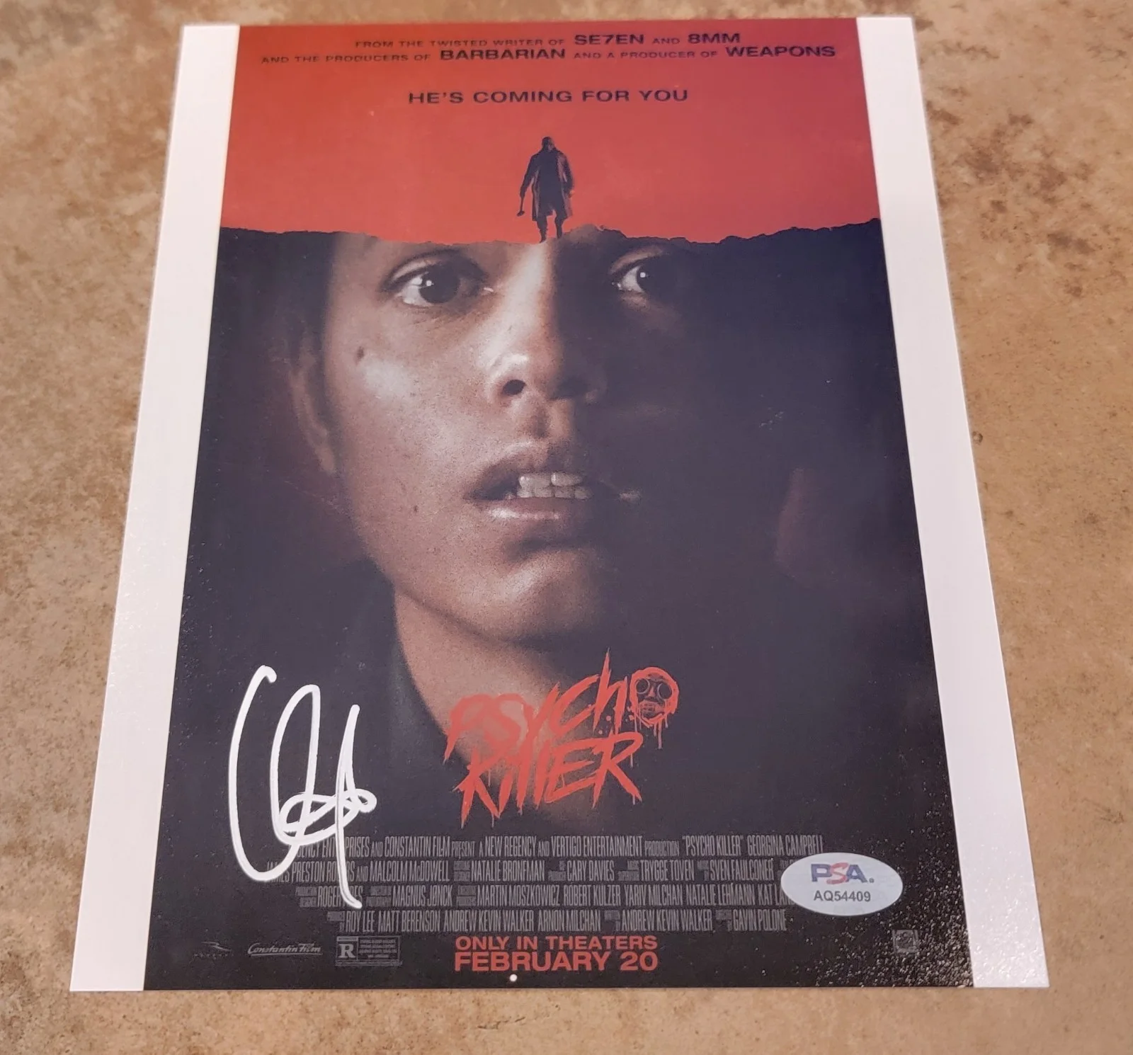 Georgina Campbell — Georgina Campbell signed 8x10 photo autograph PSA DNA Psycho Killer poster