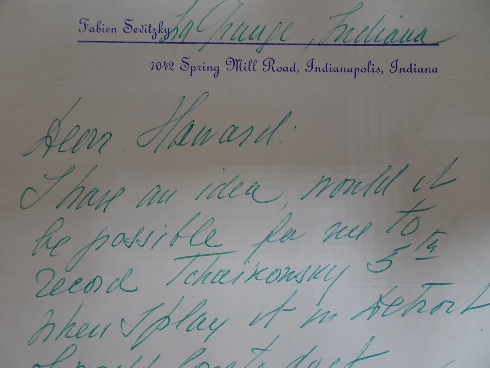 Fabien Sevitzky — Fabien Sevitzky American Conductor Autograph Letter to Detroit Symphony Manager, изображение 3