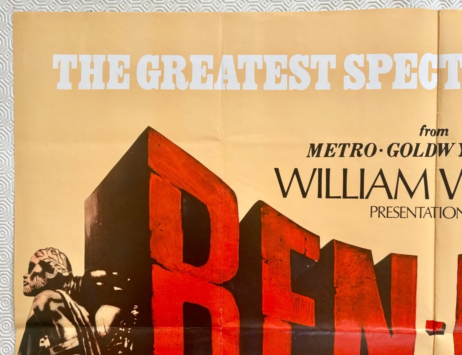 Ben Hur Original 1969 RR Movie Quad Poster Charlton Heston Jack Hawkins, изображение 5