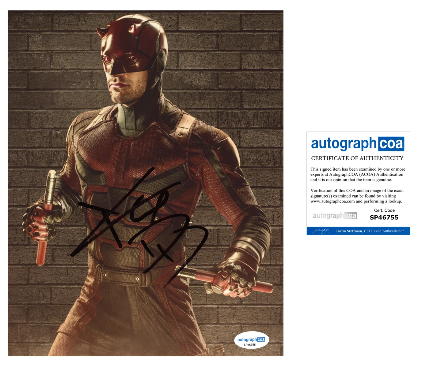 Charlie Cox Daredevil Autographed Signed 8x10 Photo ACOA, image 2