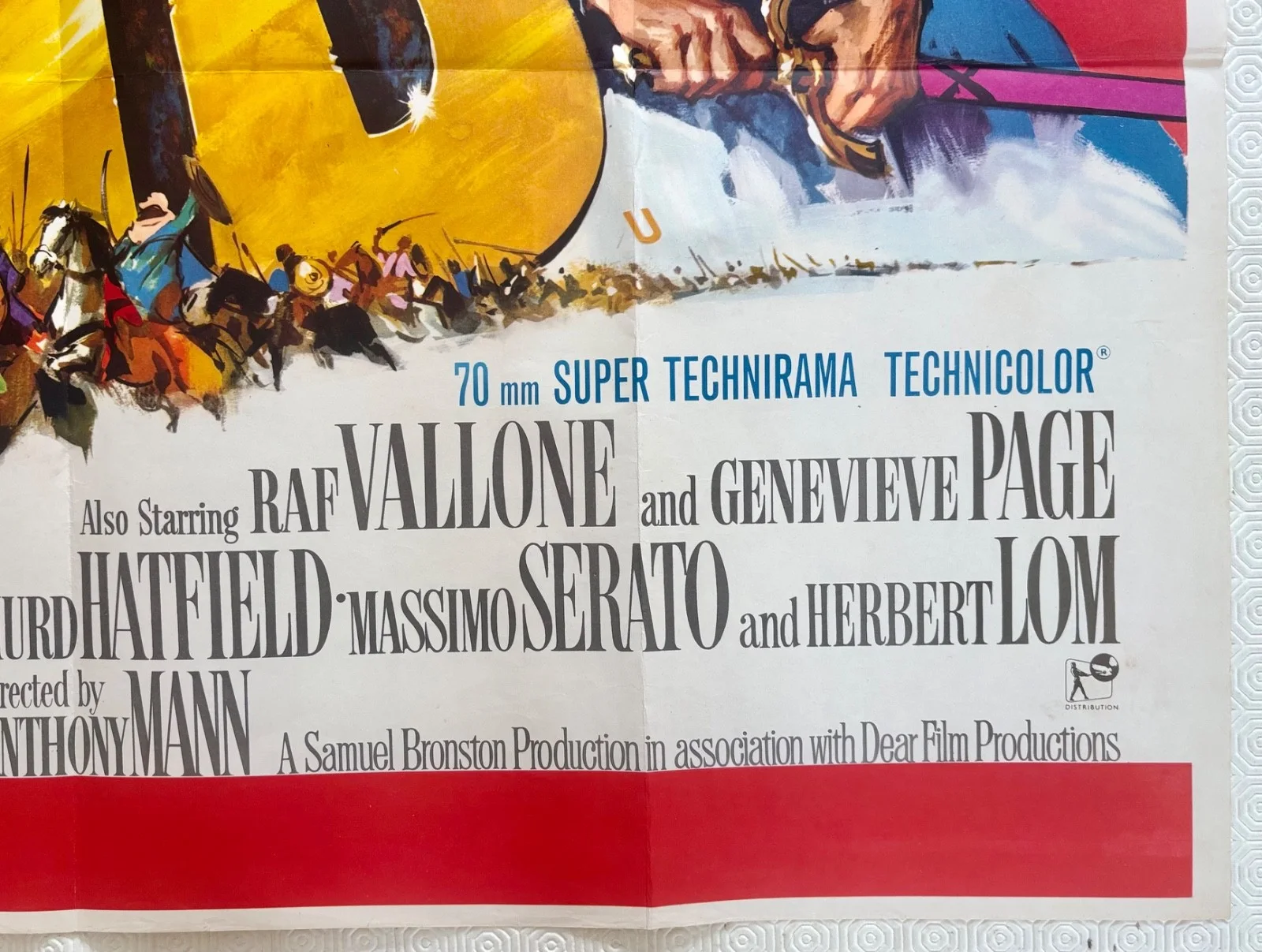 El Cid Original 1961 Movie Quad Poster Charlton Heston Sophia Loren, изображение 3