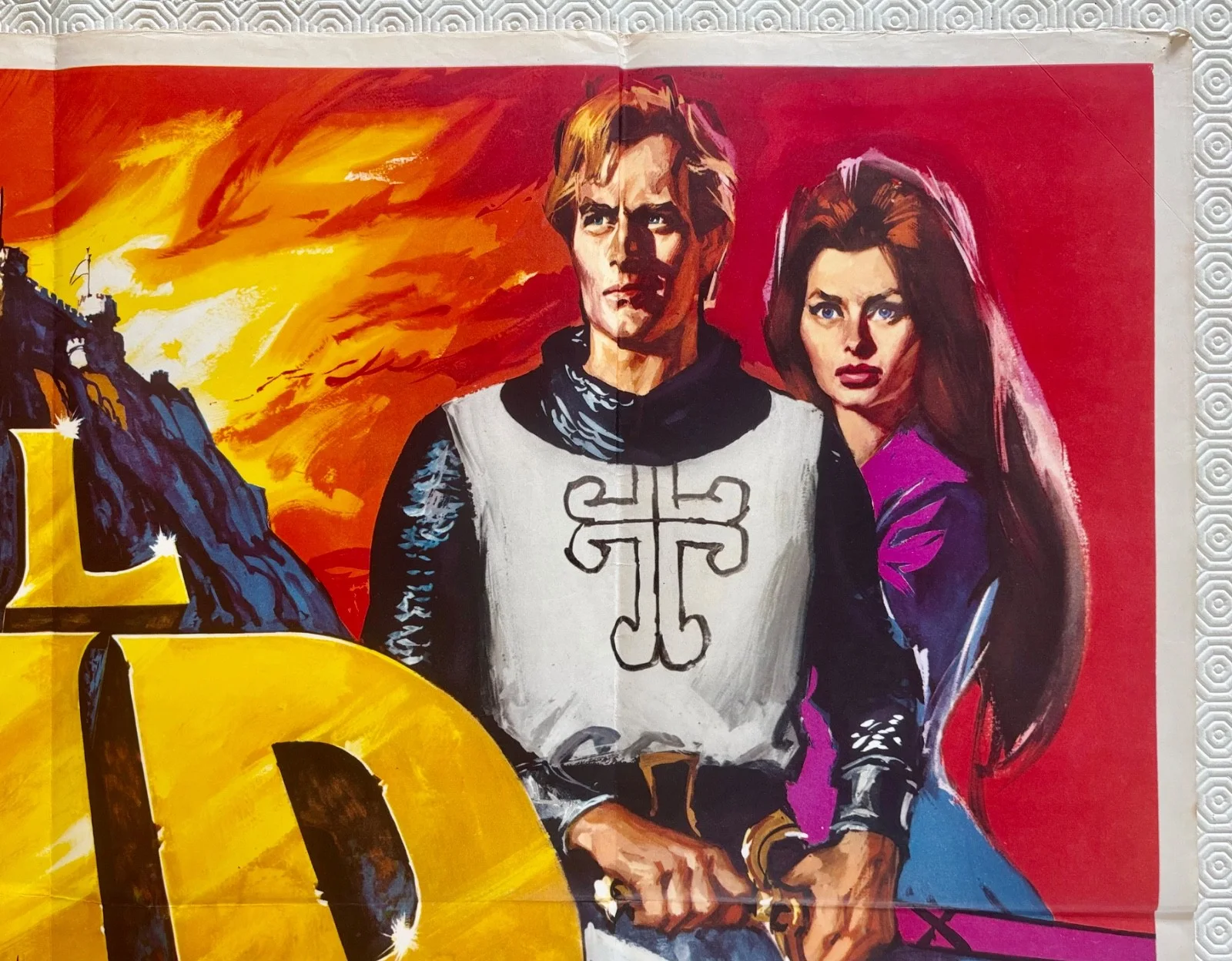 El Cid Original 1961 Movie Quad Poster Charlton Heston Sophia Loren, изображение 4