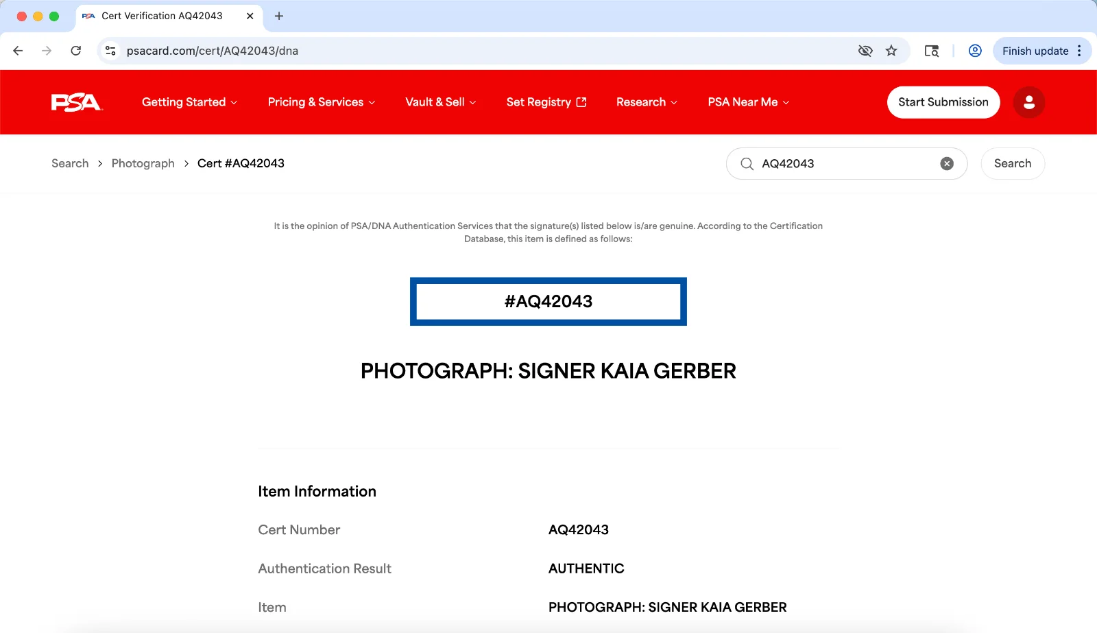 Kaia Gerber — Kaia Gerber signed 8x10 photo autograph PSA DNA photoshoot beach boots, image 3